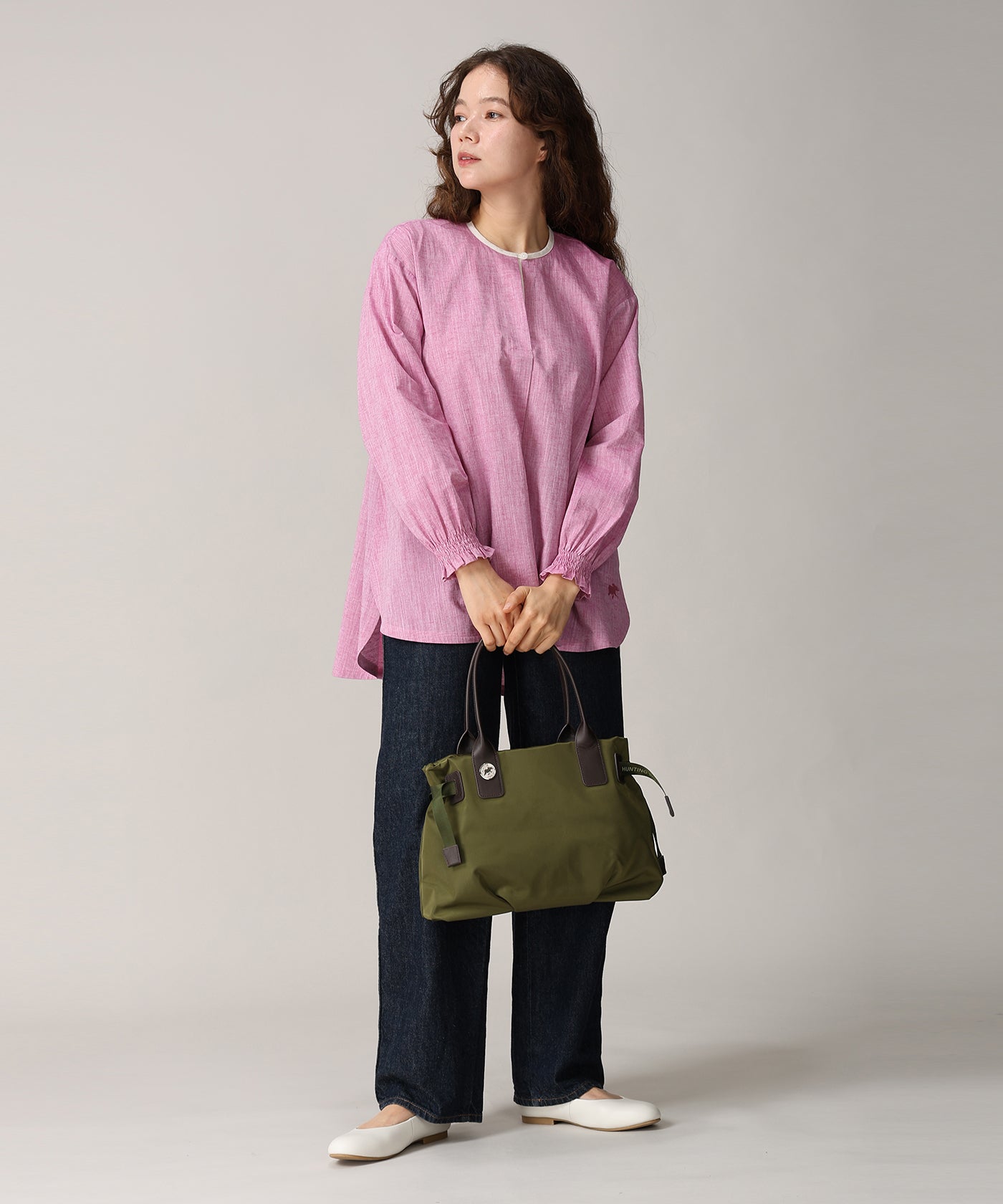 アットイーズサックフル[トートバッグS 7301SCF]オリーブ6109403346 15