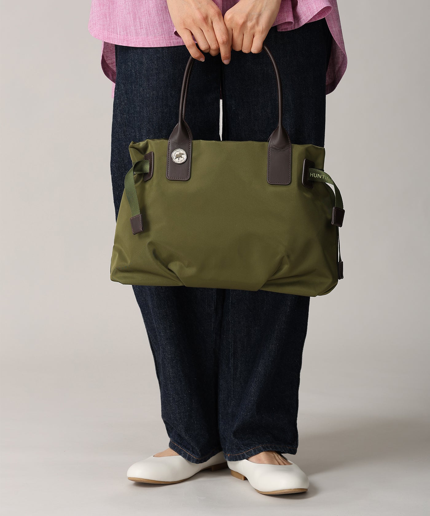 アットイーズサックフル[トートバッグS 7301SCF]オリーブ6109403346 1