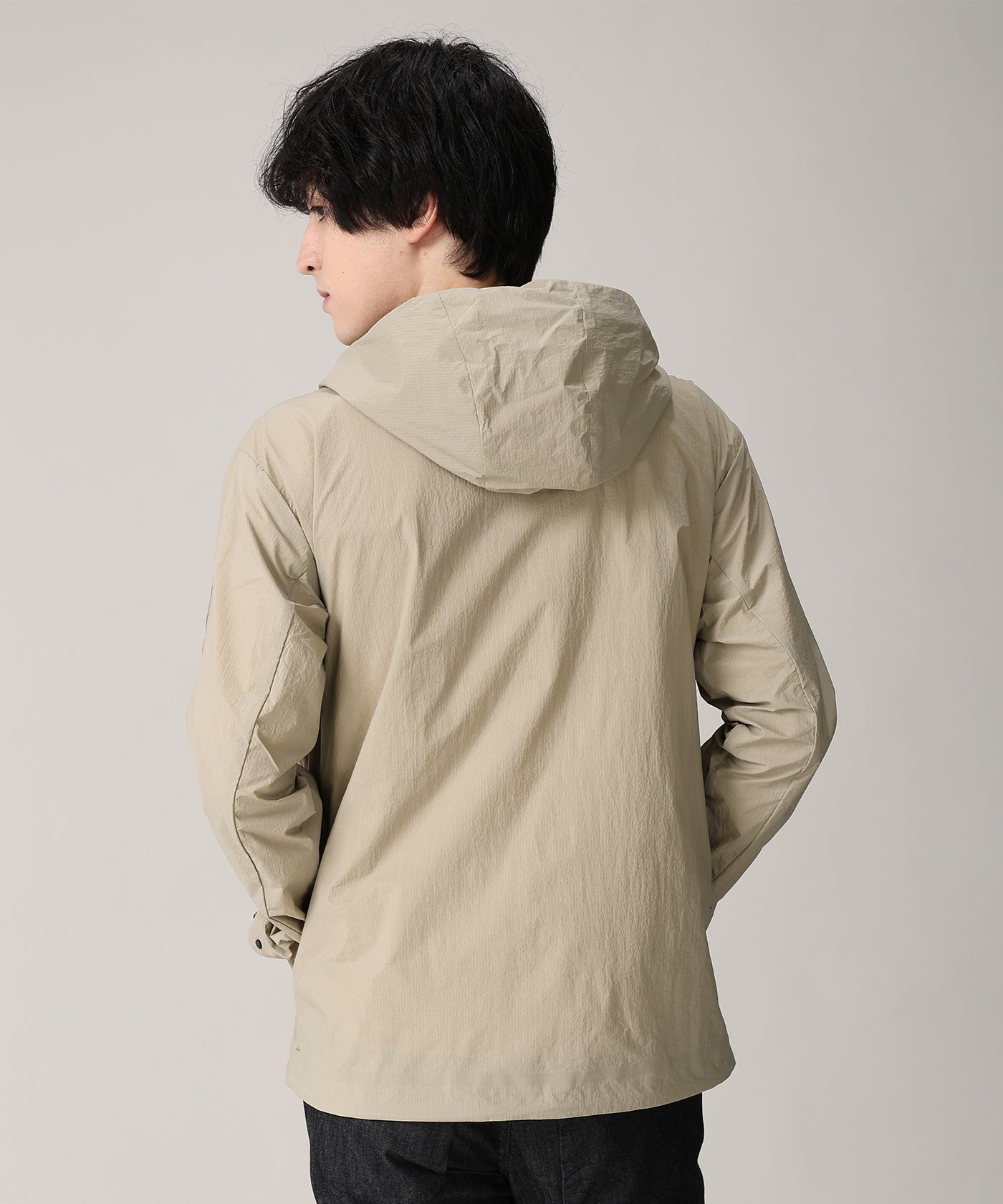 CRAFTED BY DESCENTE.LAB[リンクルリップストップ エアリーパッカブルジャケット SJK35M]ベージュ6235600132メンズ 12