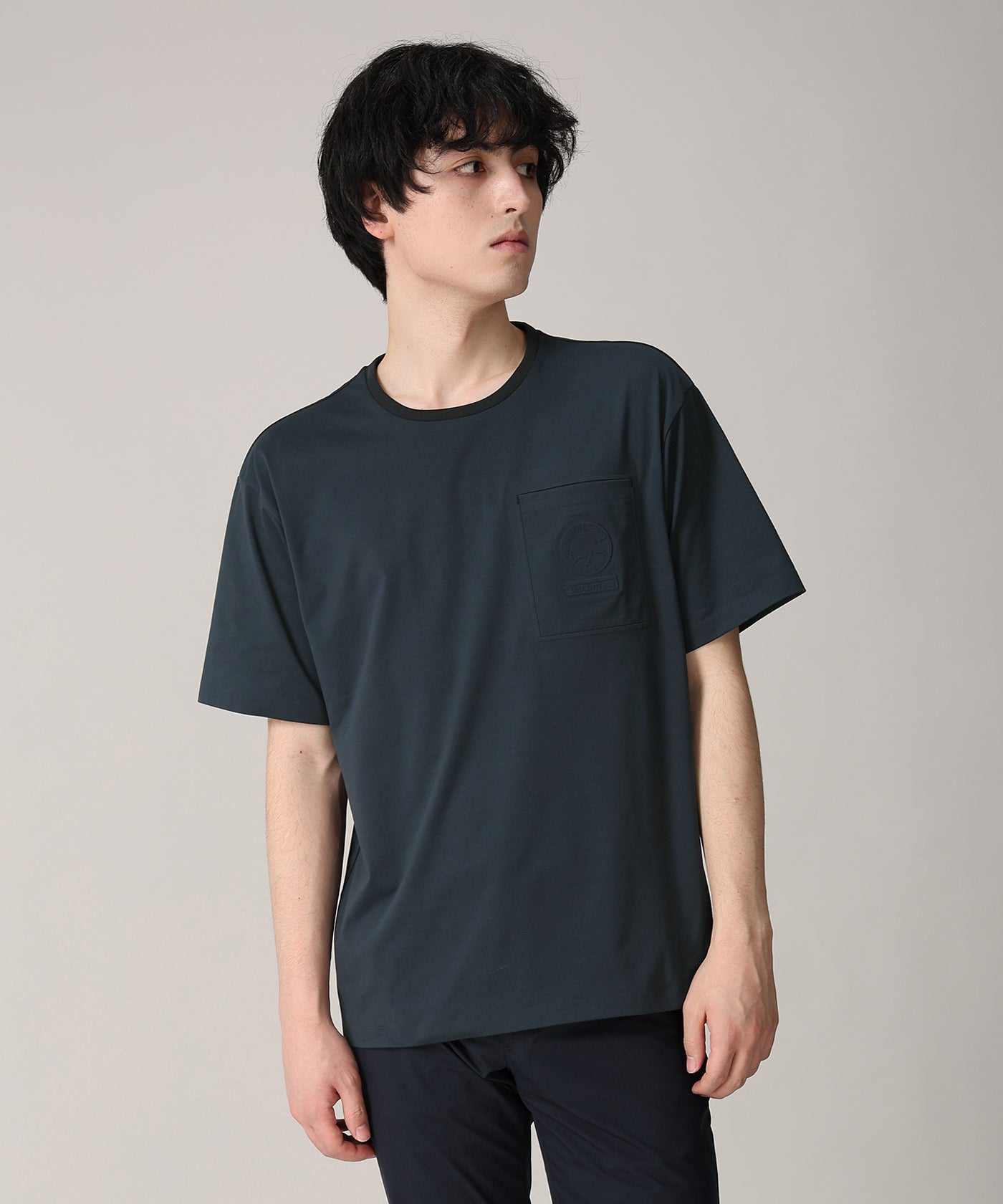 CRAFTED BY DESCENTE.LAB[プライムフレックス プレーティングジャージーハーフスリーブシャツ SHT06M]ネイビー6235600378メンズ 1