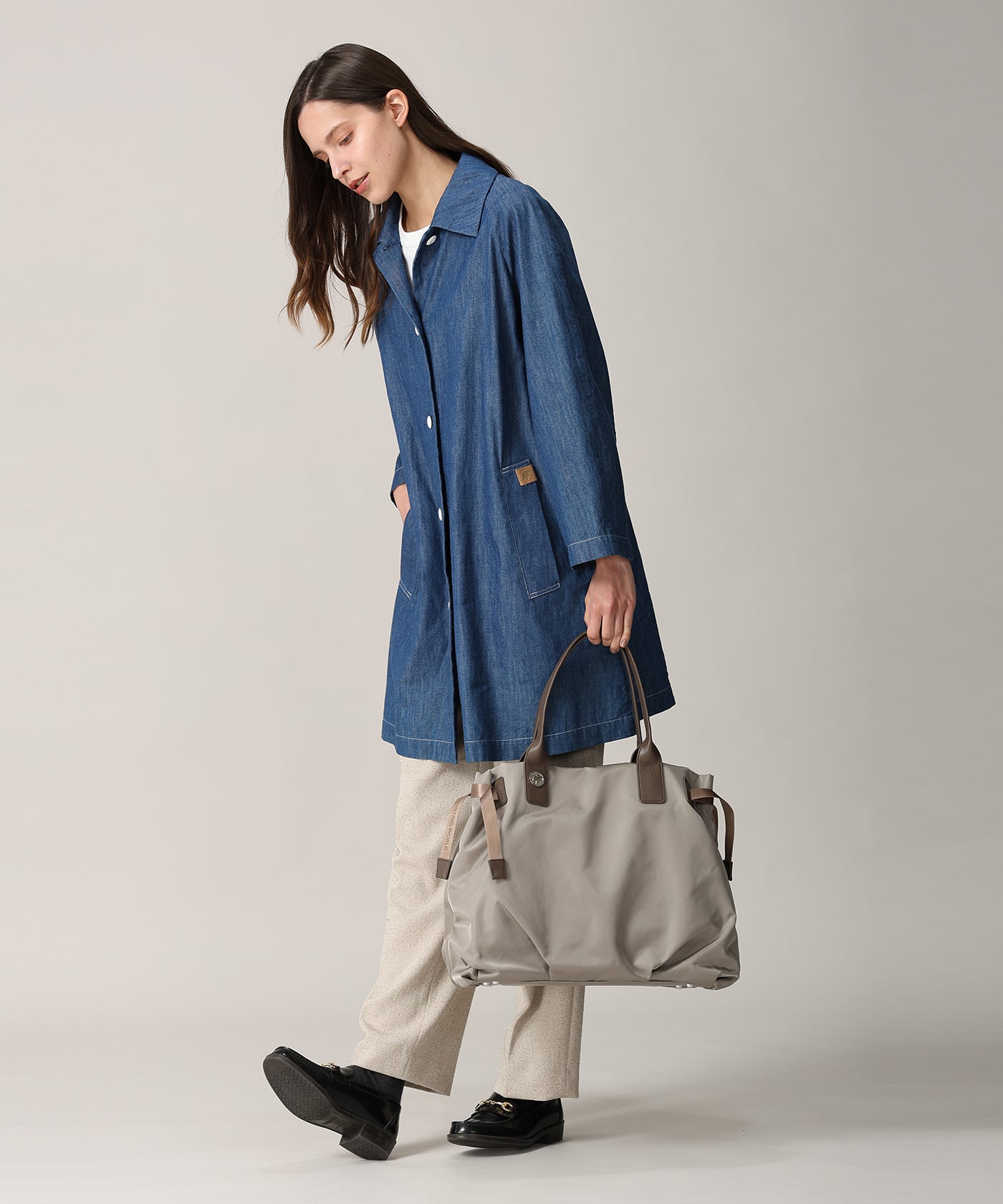 アットイーズサックフル[トートバッグM 7302SCF]グレー6109403405 12