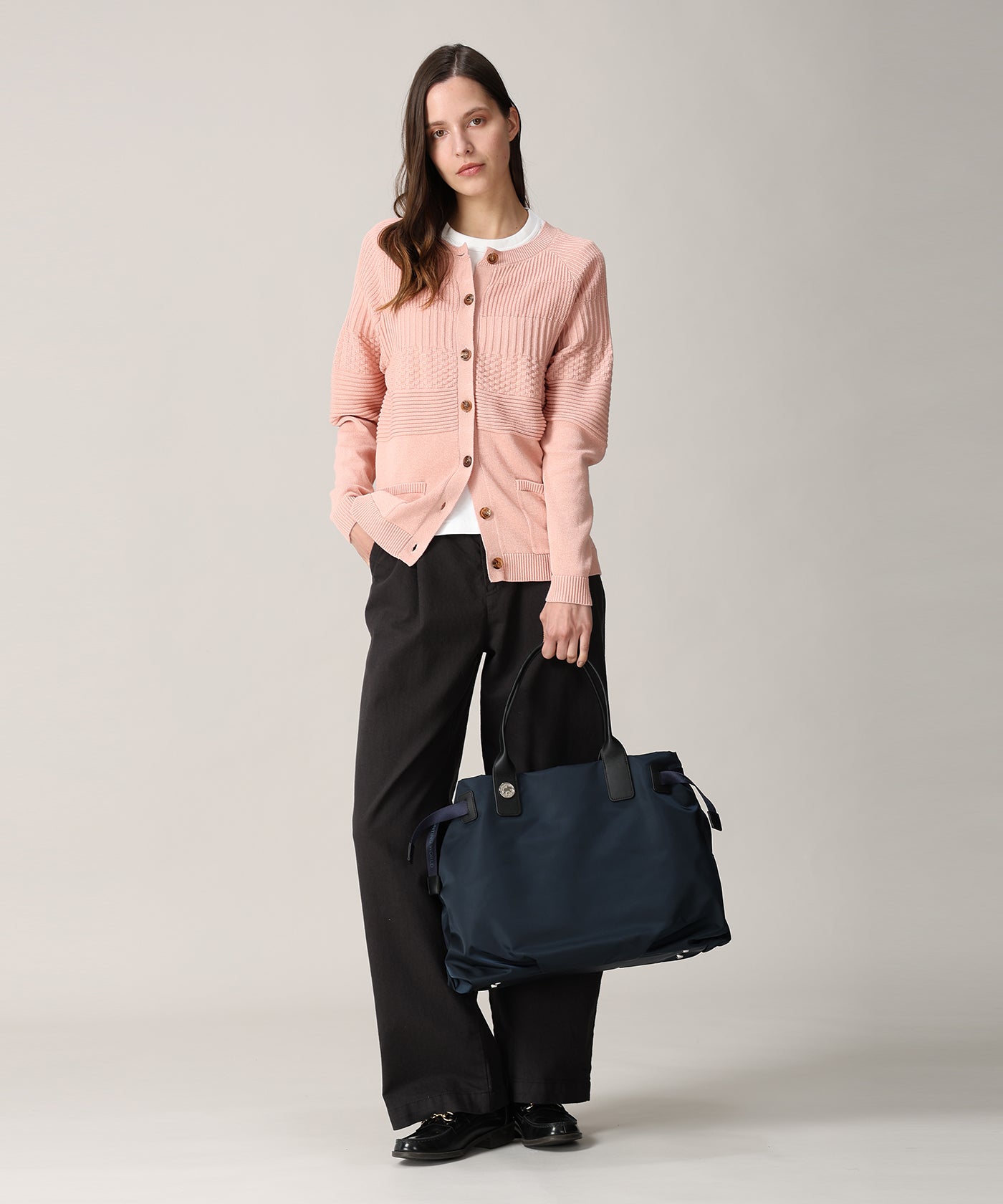 アットイーズサックフル[トートバッグM 7302SCF]ネイビー6109403478 12