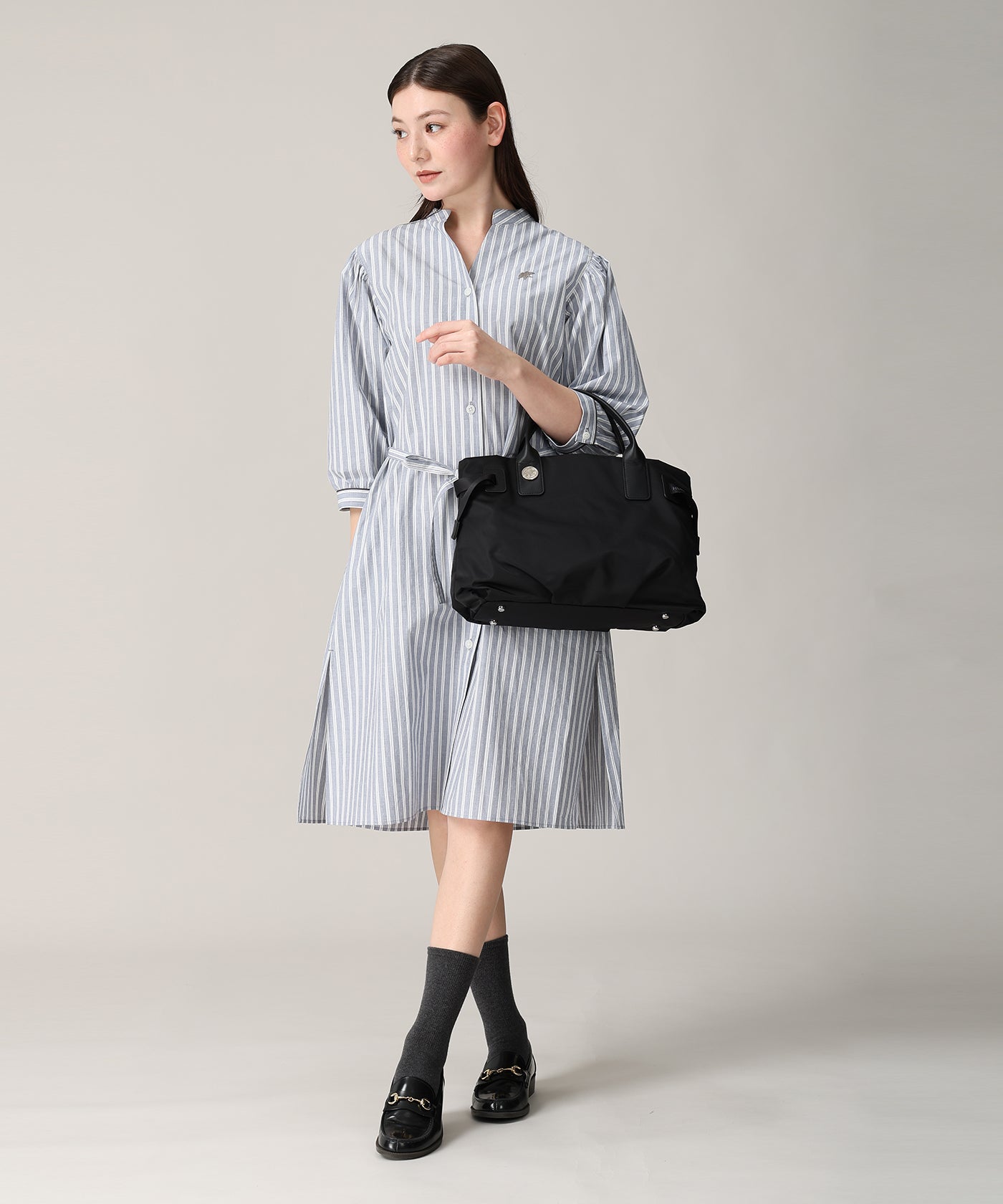 アットイーズサックフル[ハンドバッグS 7301bSCF]ブラック6109403508 12