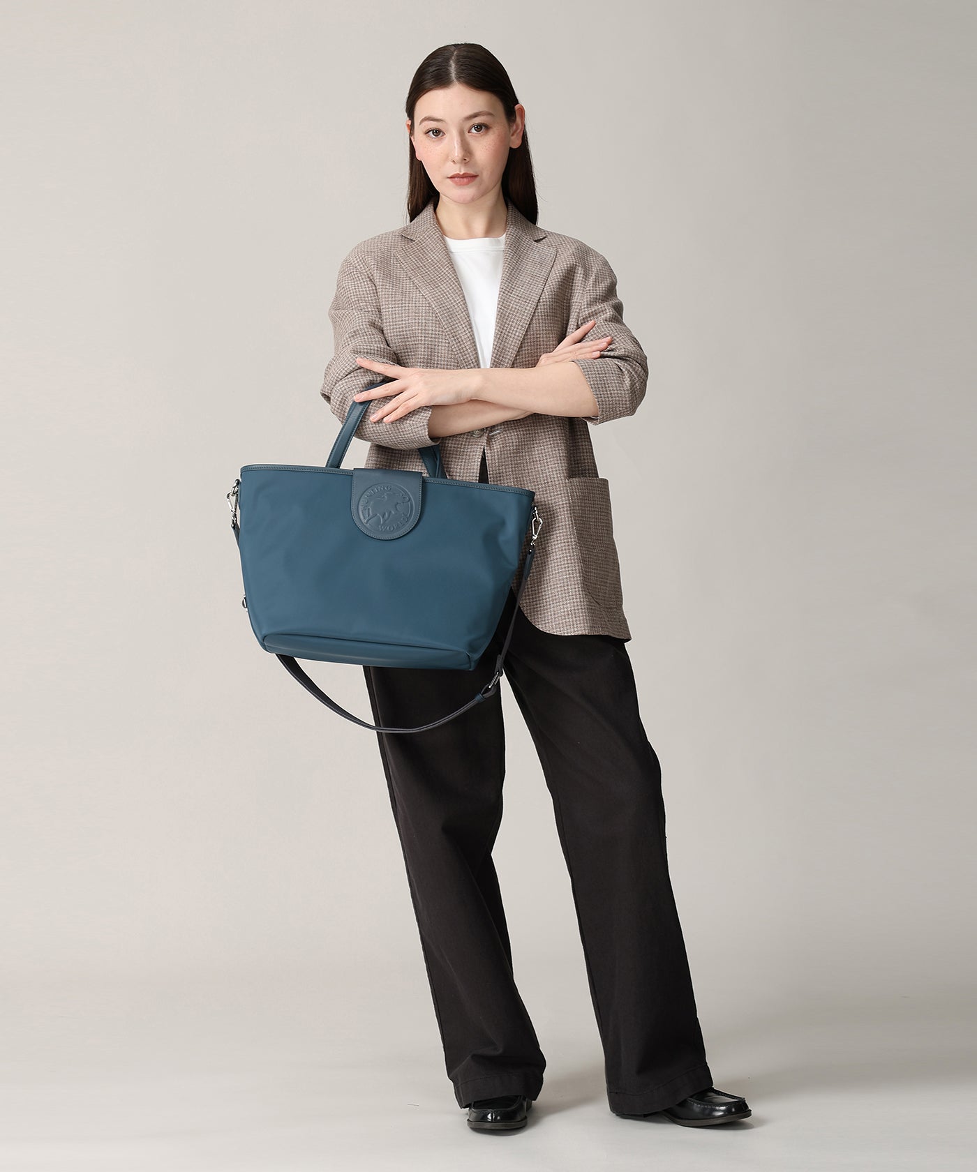 アットイーズトラディション[トートバッグM 7441TRD]ブルー6109411775 12