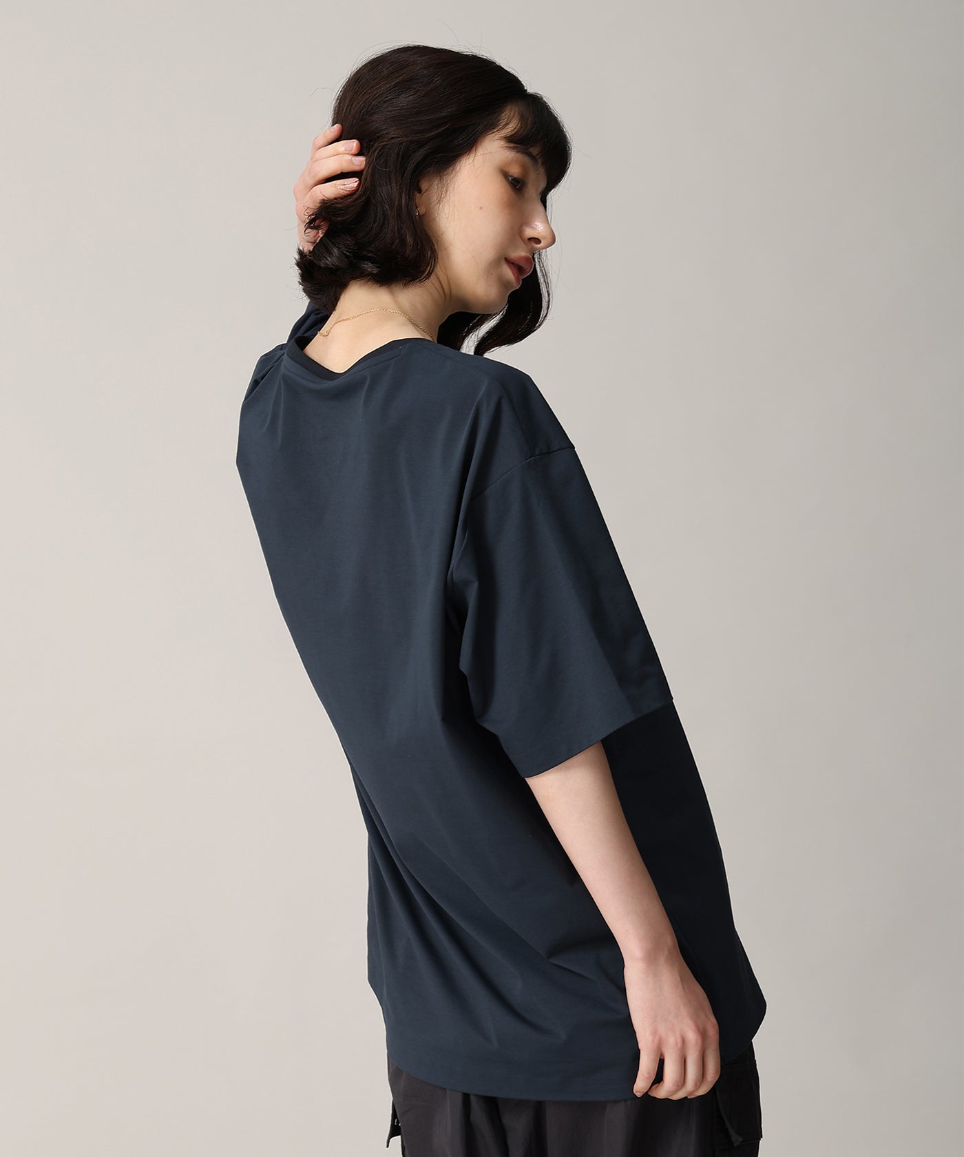 CRAFTED BY DESCENTE.LAB[プライムフレックス プレーティングジャージーハーフスリーブシャツ SHT06M]ネイビー6235600378メンズ 10