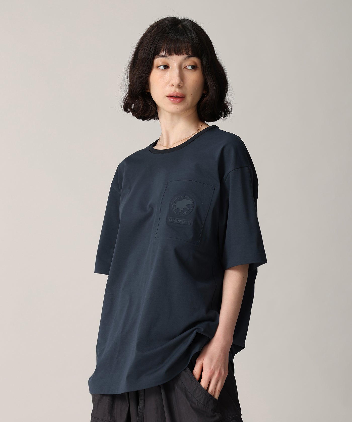 CRAFTED BY DESCENTE.LAB[プライムフレックス プレーティングジャージーハーフスリーブシャツ SHT06M]ネイビー6235600378メンズ 9
