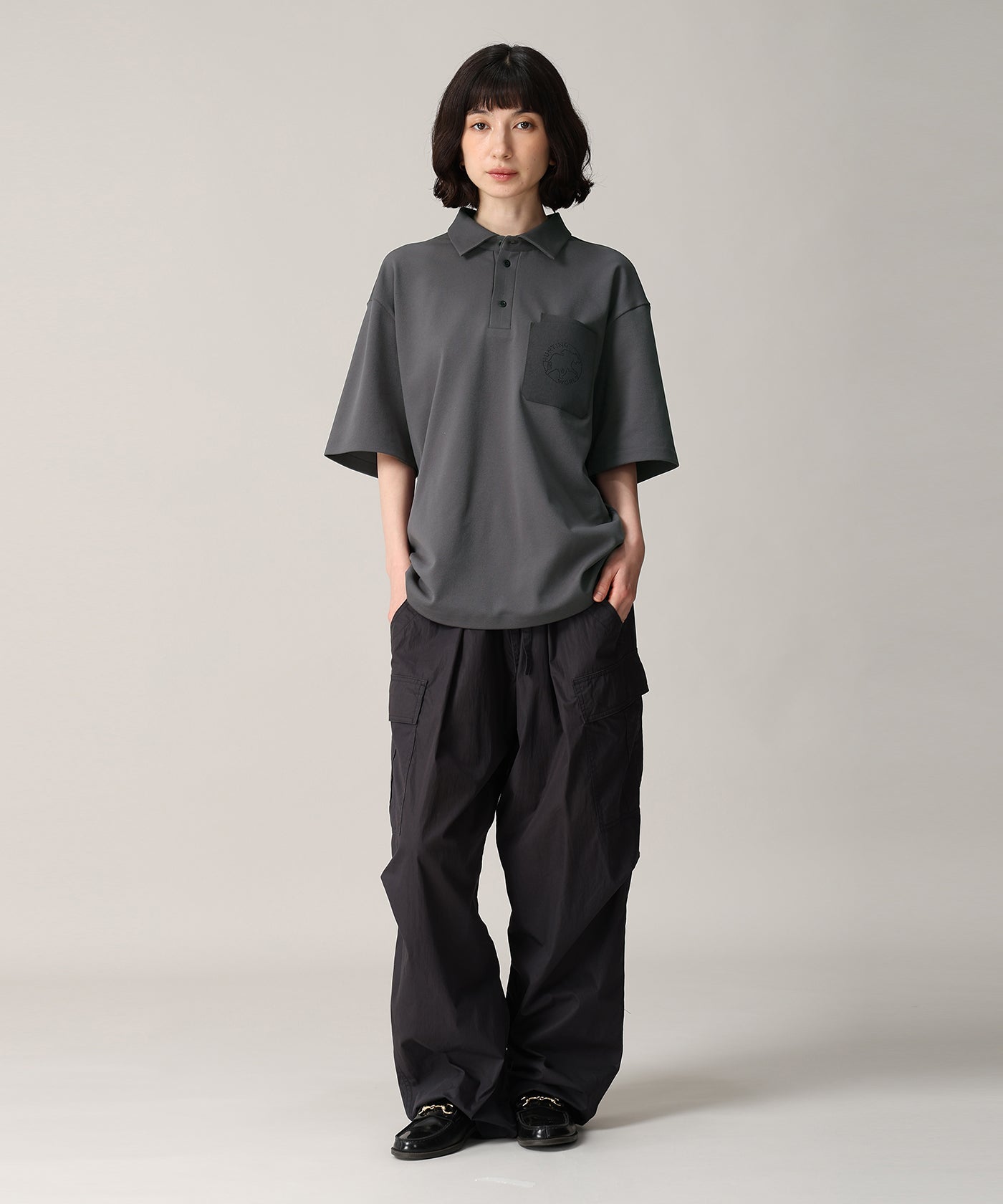 CRAFTED BY DESCENTE.LAB[ハーフスリーブポロシャツ SHS04M]グレー6235600605メンズ 12