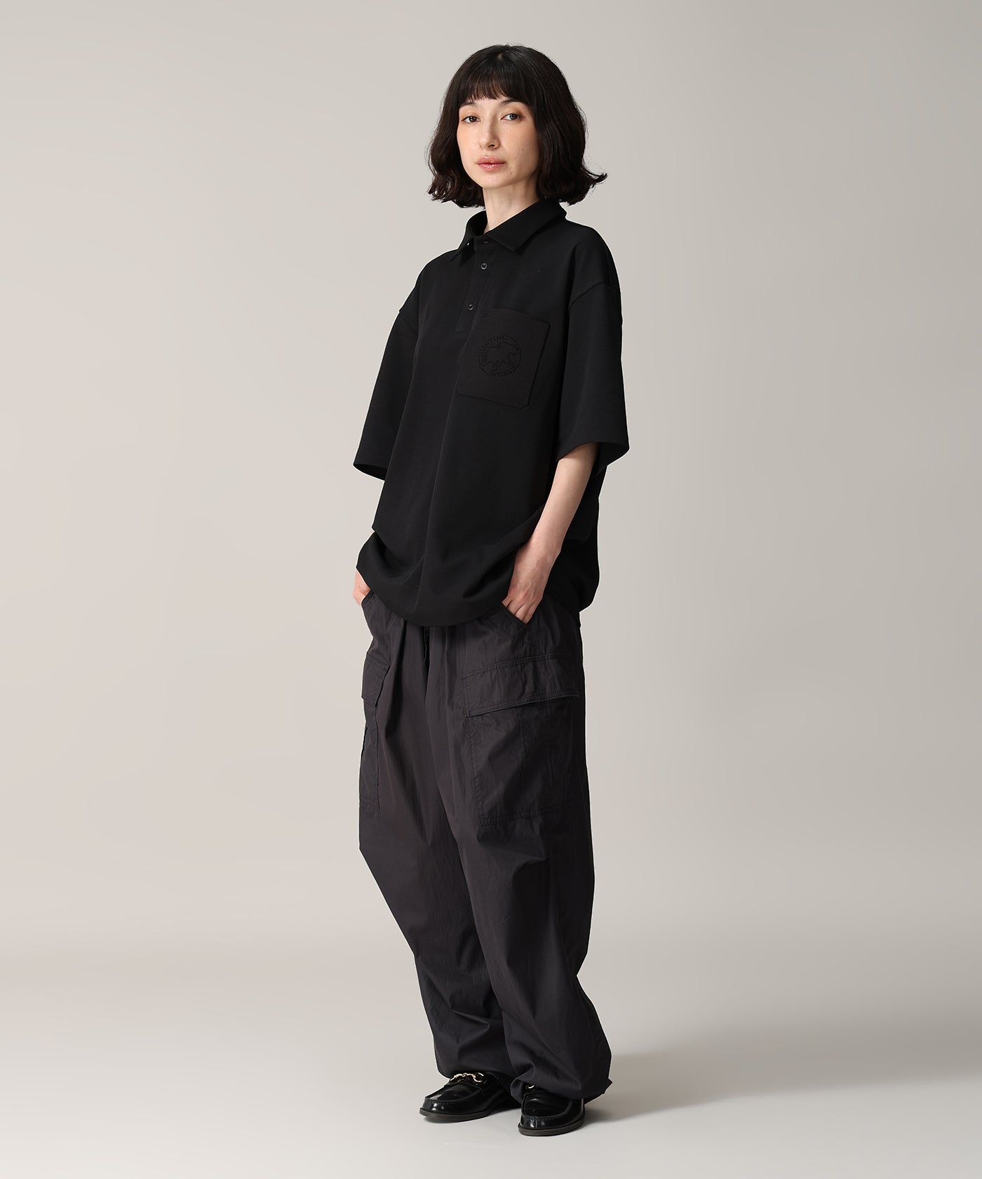 CRAFTED BY DESCENTE.LAB[ハーフスリーブポロシャツ SHS04M]ブラック6235600608メンズ 12