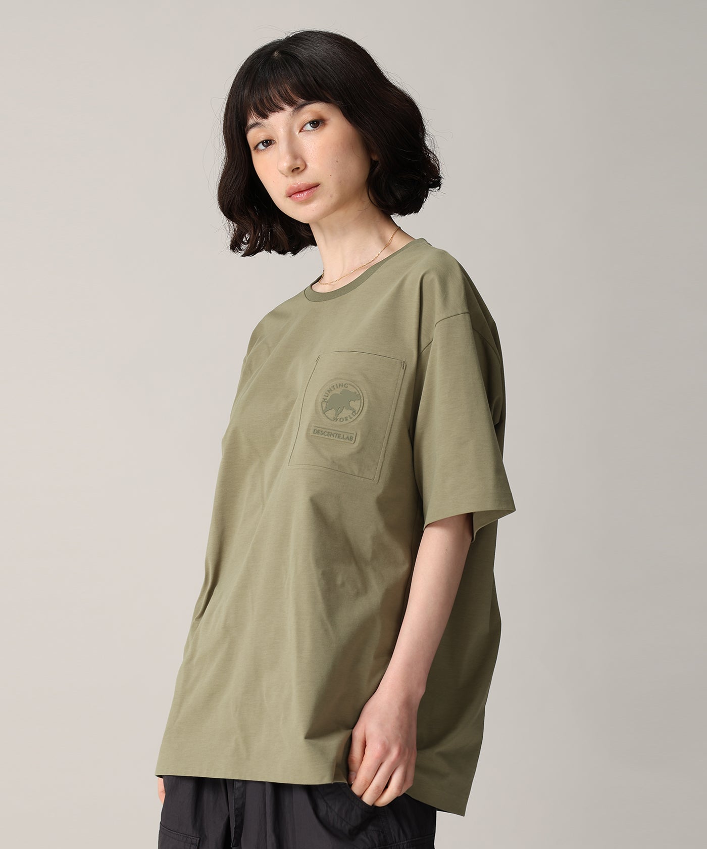CRAFTED BY DESCENTE.LAB[プライムフレックス プレーティングジャージーハーフスリーブシャツ SHT06M]カーキ6235600347メンズ 9