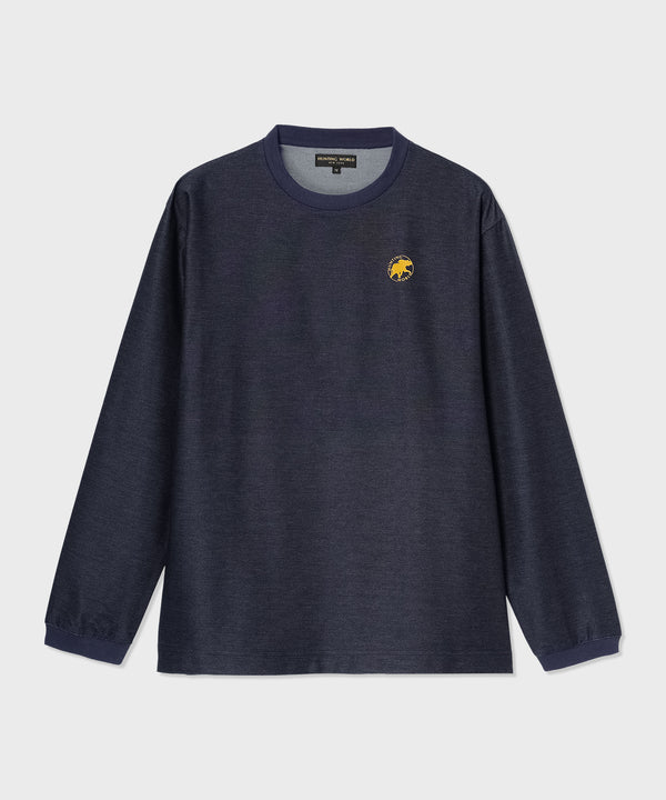 デニムジャージーロングスリーブTシャツ 62TS03]ネイビー6206660378