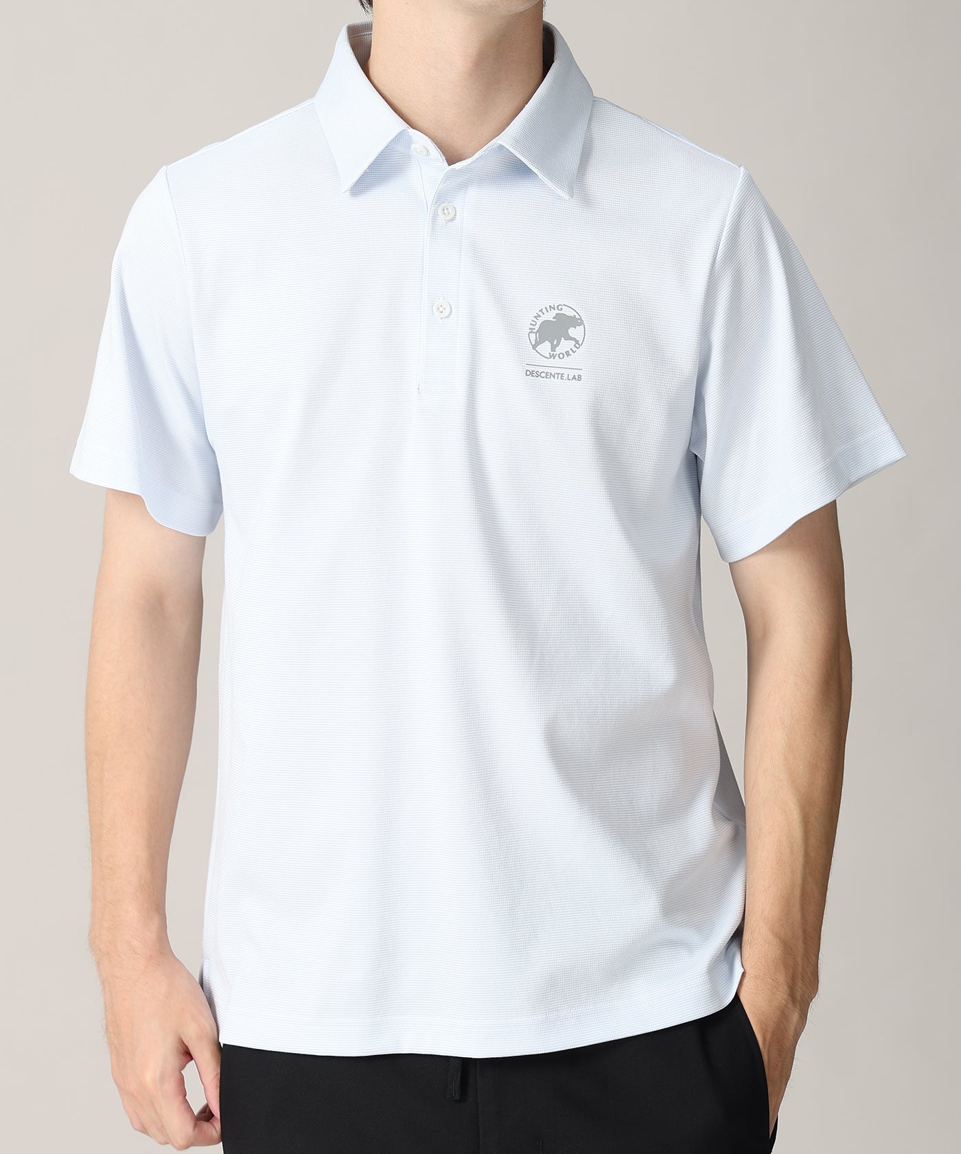 CRAFTED BY DESCENTE.LAB[ショートスリーブポロシャツ SHS90M]ライトブルー 6235600760メンズ 1