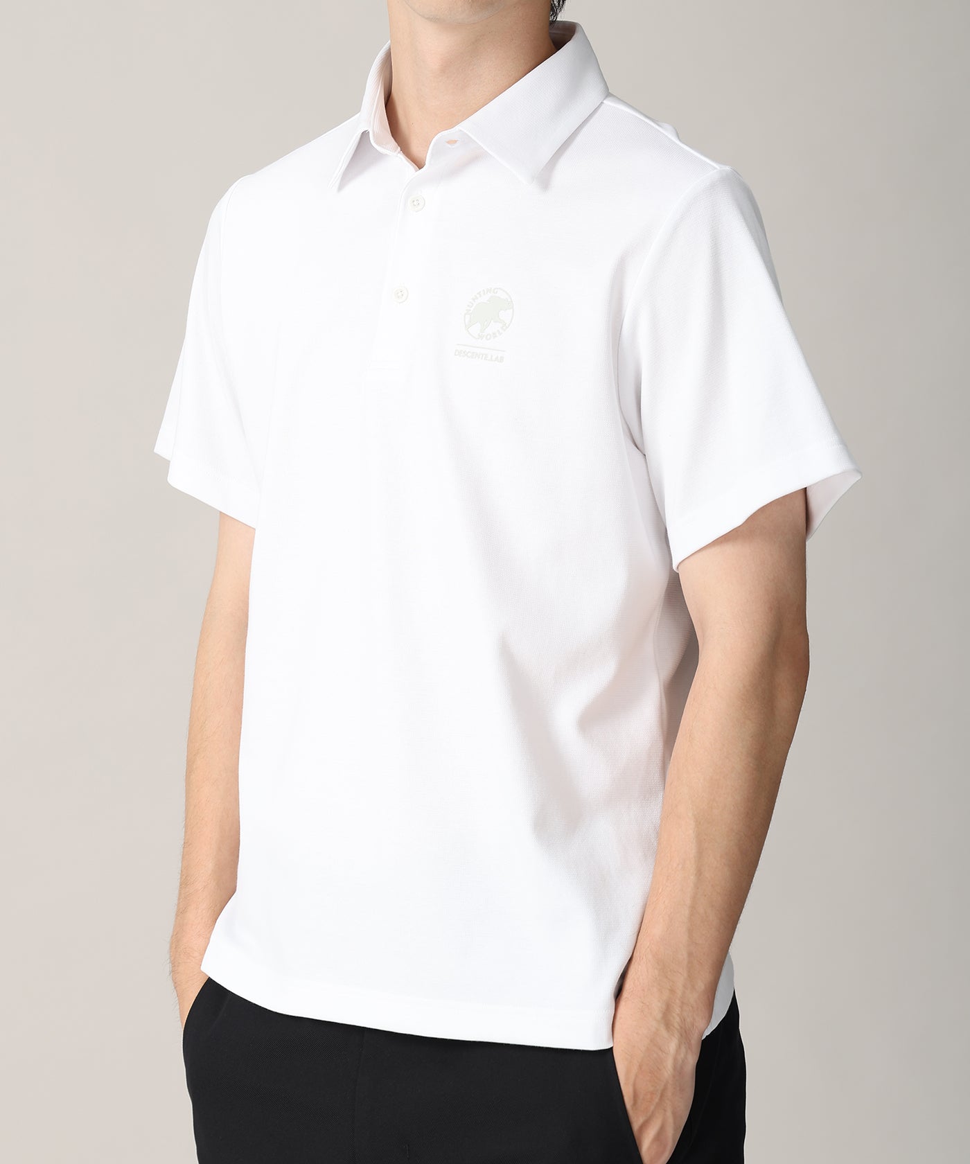 CRAFTED BY DESCENTE.LAB[ショートスリーブポロシャツ SHS90M]ホワイト6235600700メンズ 1