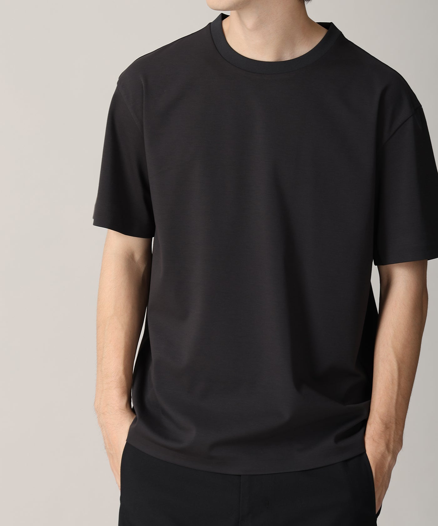 CRAFTED BY DESCENTE.LAB[ポンチハーフスリーブシャツ FHT01M]ブラック6236600708メンズ 1
