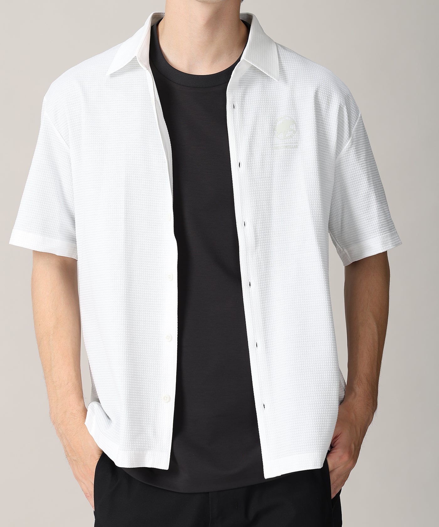 CRAFTED BY DESCENTE.LAB[ショートスリーブシャツ SHS91M]ホワイト6235600900メンズ 1