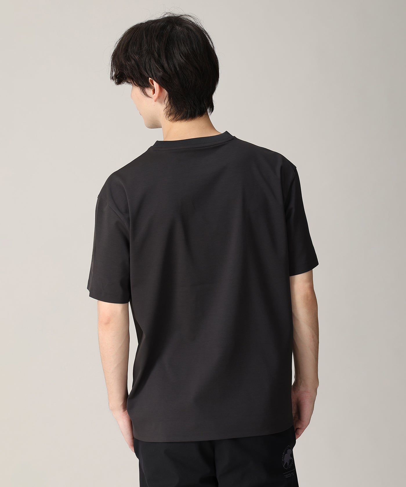CRAFTED BY DESCENTE.LAB[ポンチハーフスリーブシャツ FHT01M]ブラック6236600708メンズ 8