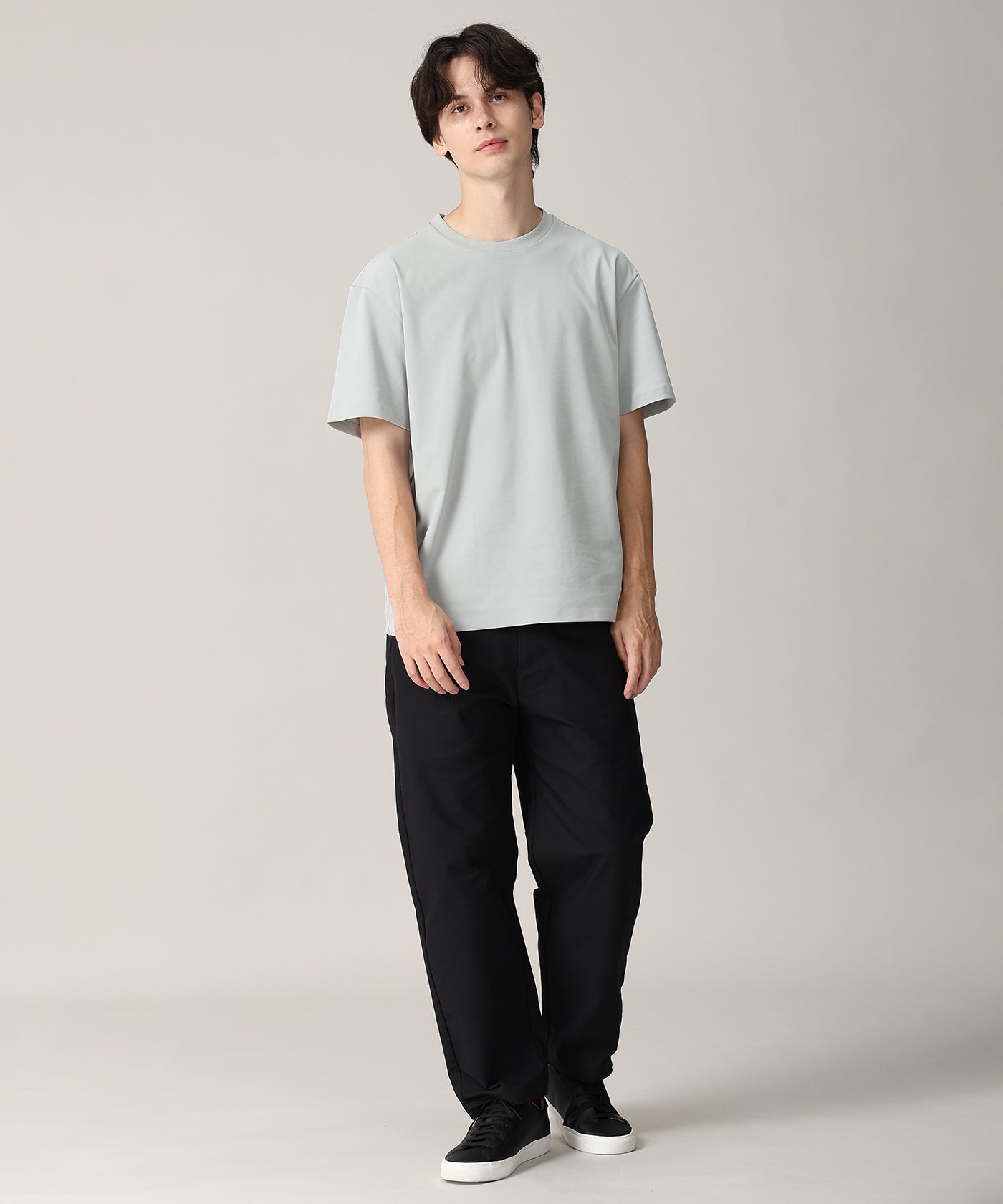 CRAFTED BY DESCENTE.LAB[ポンチハーフスリーブシャツ FHT01M]ライトグレー6236600702メンズ 9