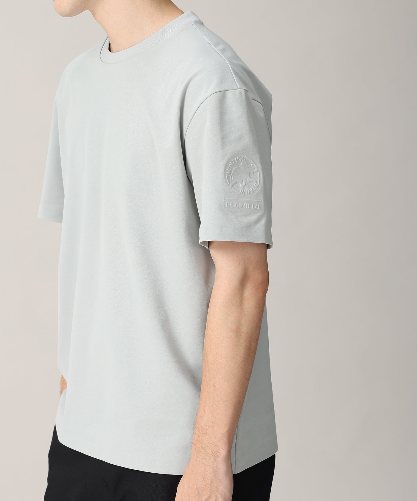 CRAFTED BY DESCENTE.LAB[ポンチハーフスリーブシャツ FHT01M]ライトグレー6236600702メンズ 1