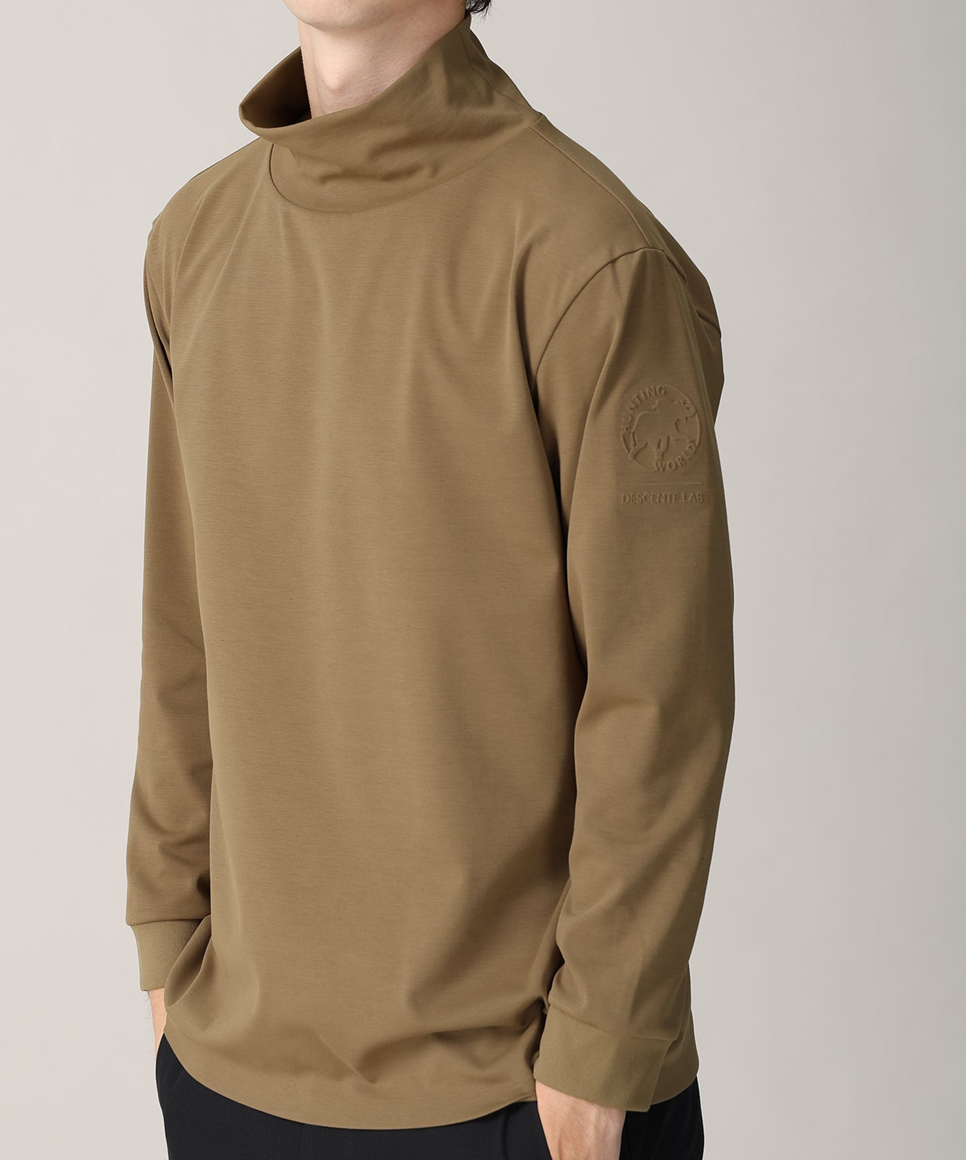 CRAFTED BY DESCENTE.LAB[ポンチタートルネックシャツ FLT02M]ブラウン6236600936メンズ 1