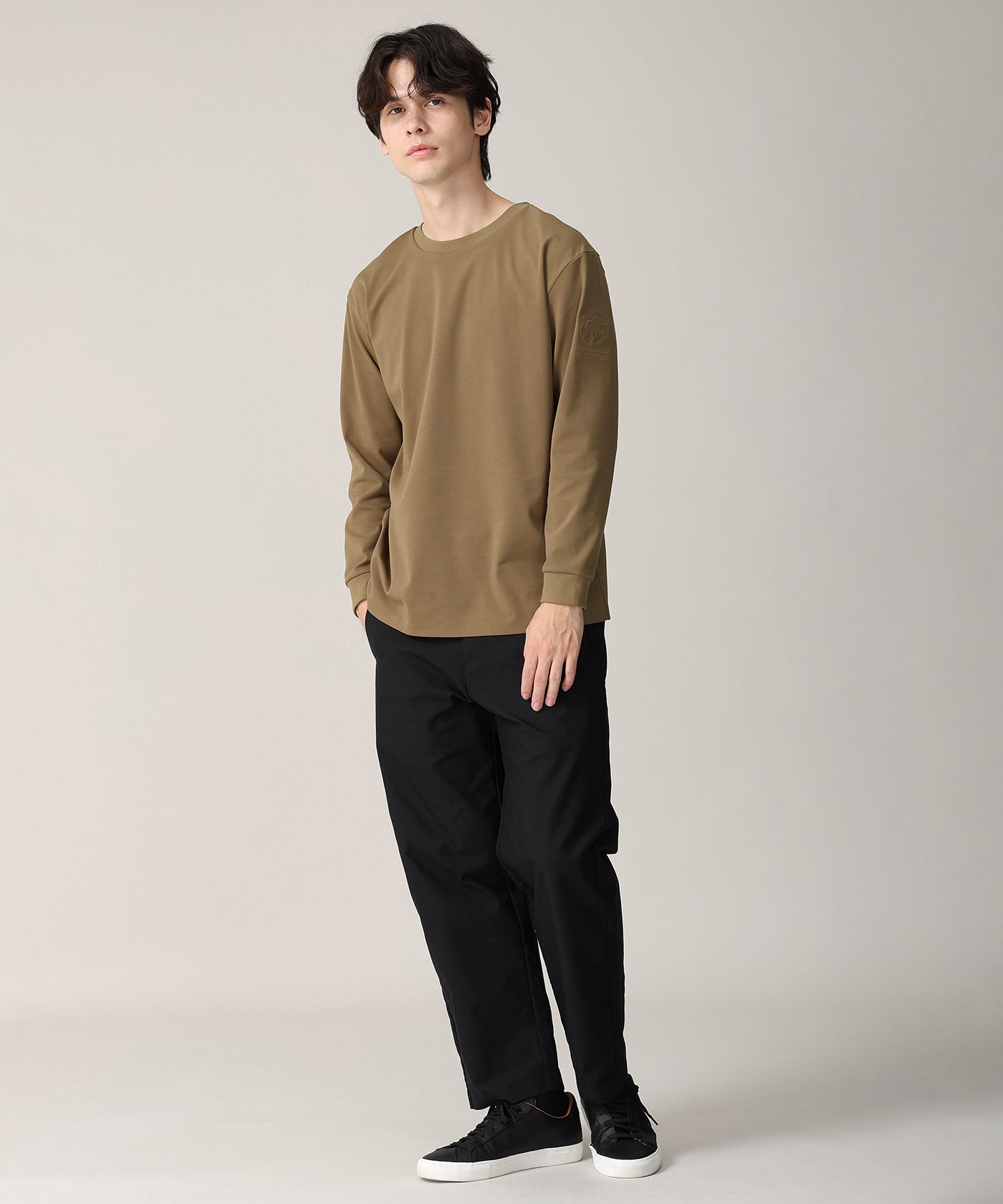 CRAFTED BY DESCENTE.LAB[ポンチロングスリーブシャツ FLT01M]ブラウン6236600836メンズ 9