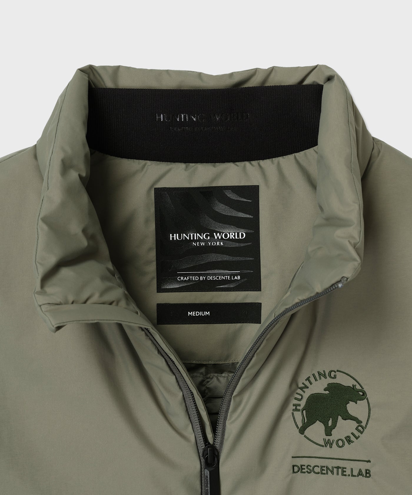 CRAFTED BY DESCENTE.LAB[クロスプリーツダウンベスト FVE01M]グリーン6236600455メンズ 8
