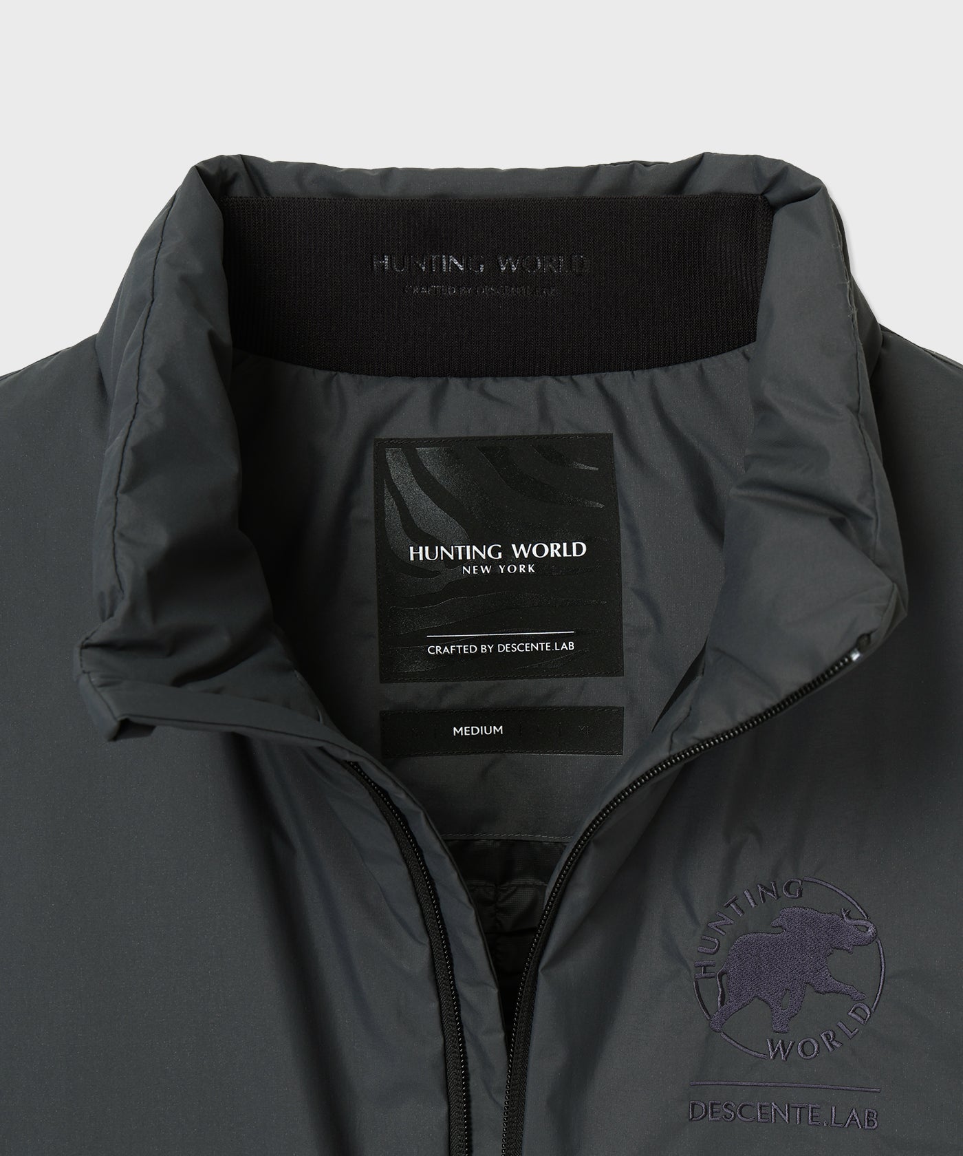 CRAFTED BY DESCENTE.LAB[クロスプリーツダウンベスト FVE01M]グレー6236600405メンズ 8