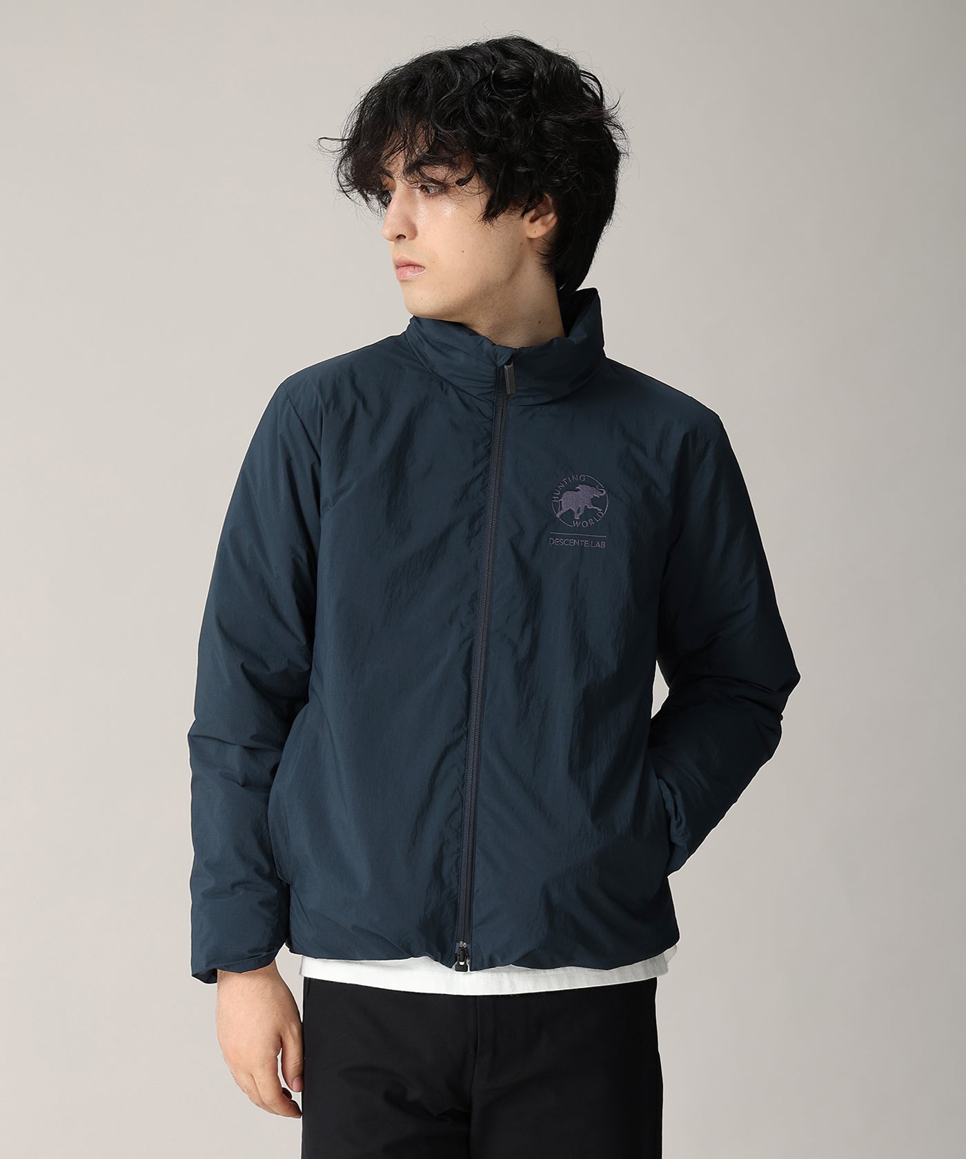 CRAFTED BY DESCENTE.LAB[クロスプリーツダウンジャケット FDJ01M]ネイビー6236600578メンズ 1