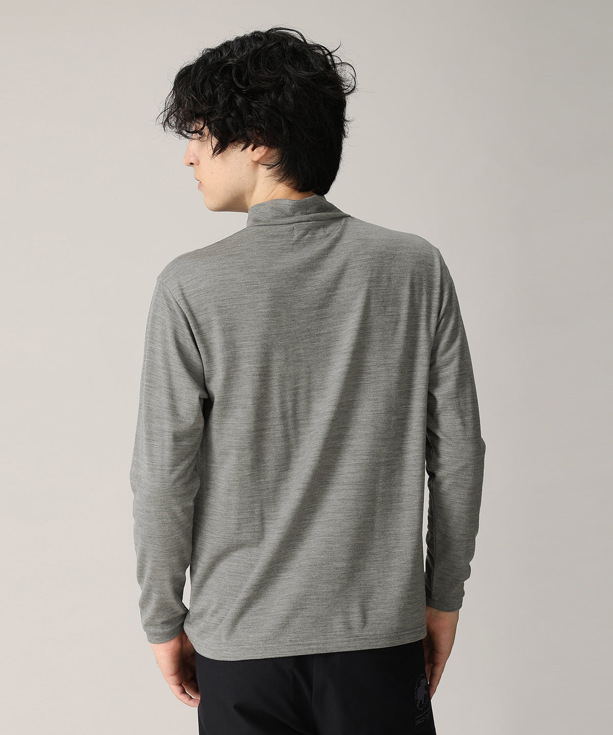 [ウールハイネックロングスリーブTシャツ 62TS04]グレー6206660405メンズ 8