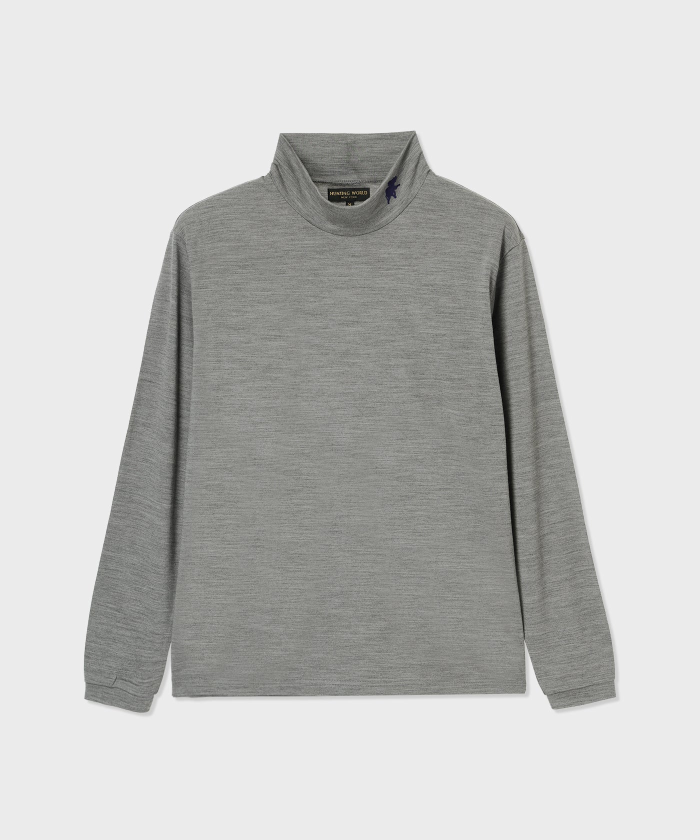 [ウールハイネックロングスリーブTシャツ 62TS04]グレー6206660405メンズ (グレー)