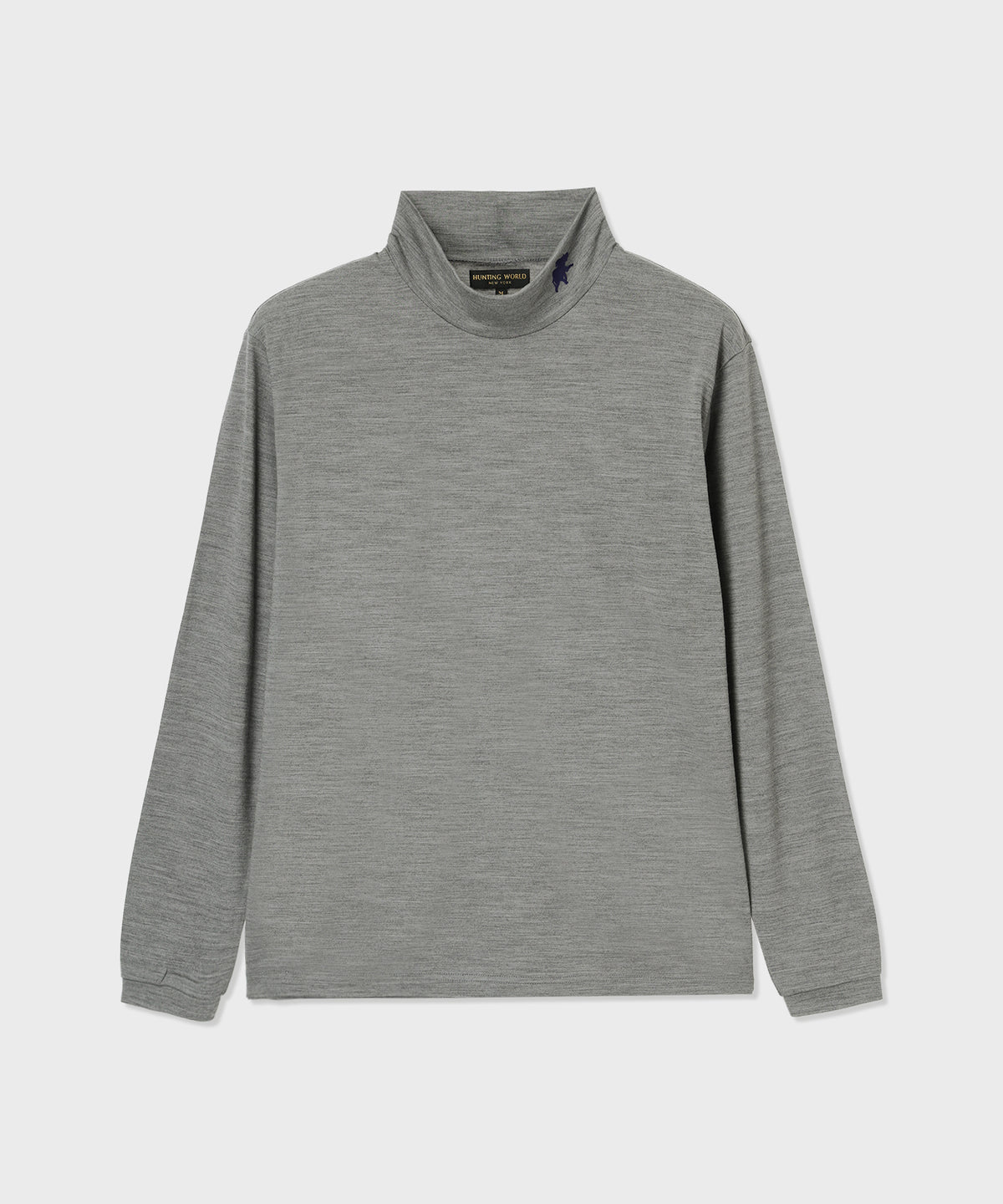 [ウールハイネックロングスリーブTシャツ 62TS04]グレー6206660405メンズ (グレー)
