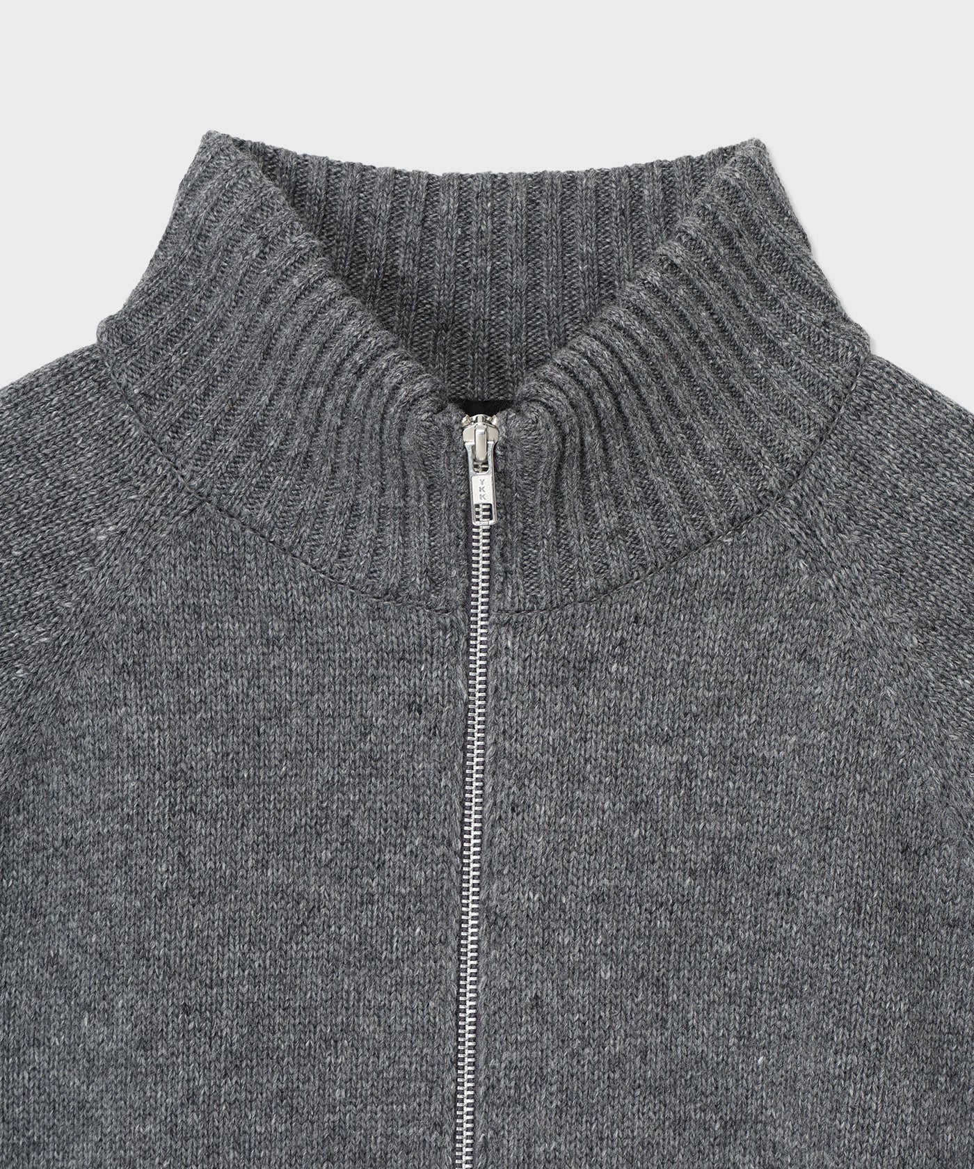 [フロントジップニット 62KN01]グレー6206640105メンズ 3