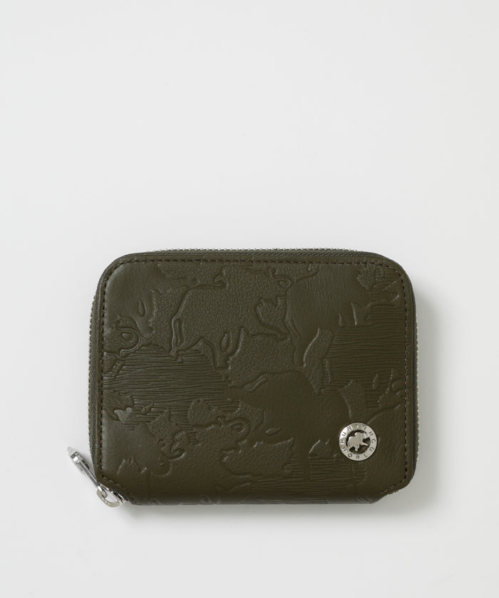 レガーロ[ラウンドジップウォレット311RGL]オリーブ6119300246 HUNTING WORLD