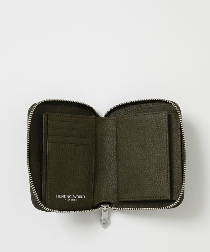 レガーロ[ラウンドジップウォレット311RGL]オリーブ6119300246 HUNTING WORLD