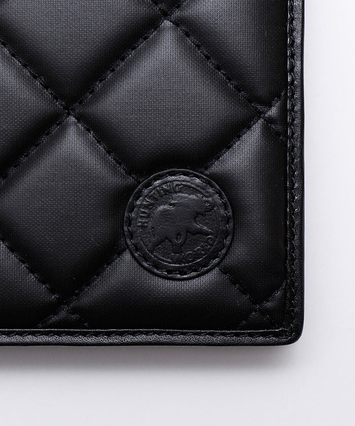 バチューサーパスキルティング[ダブルウォレット967BSQ]ブラックステッチ6119027008 HUNTING WORLD