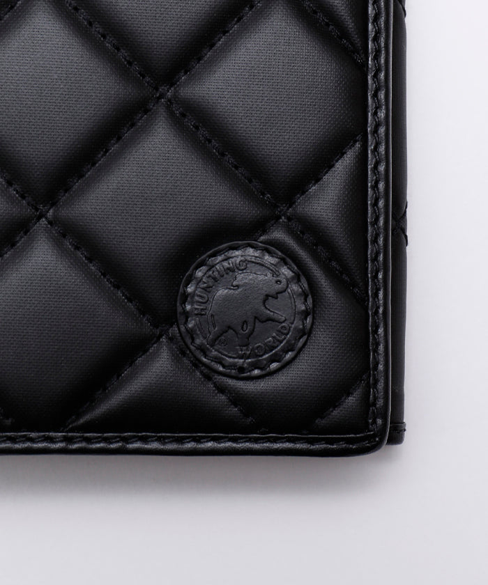 バチューサーパスキルティング[ロングウォレット968BSQ]ブラックステッチ6119026008 HUNTING WORLD