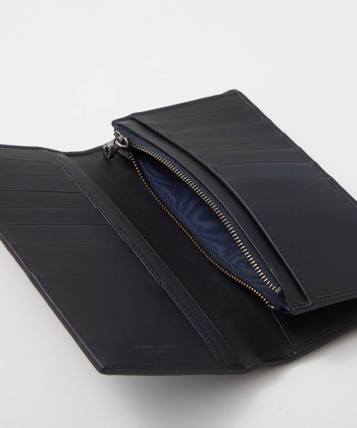 バチューレザー[コインケース付きロングウォレット382BLA]ネイビー6119036278 HUNTING WORLD