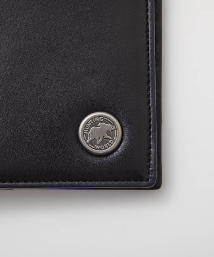 バチューレザー[ダブルウォレット383BLA]ブラック6119037008 HUNTING WORLD