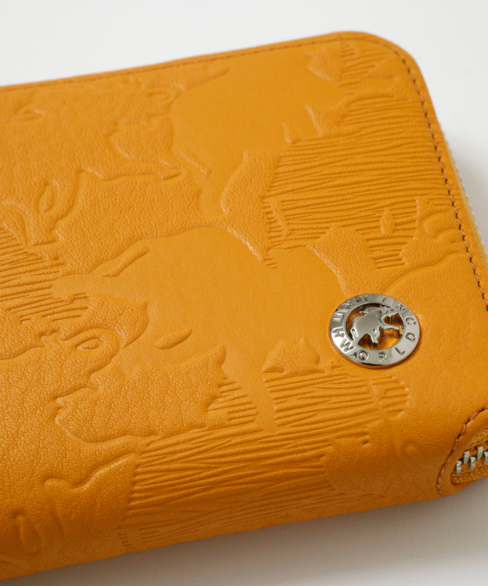 レガーロ[ラウンドジップウォレット311RGL]オレンジ6119300225 HUNTING WORLD