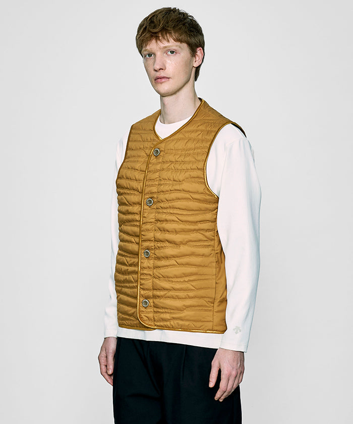 CRAFTED BY DESCENTE.LAB[ATYストレッチウーブン キルティングショートライナーコート FJK38M]グレー6234600505メンズ HUNTING WORLD