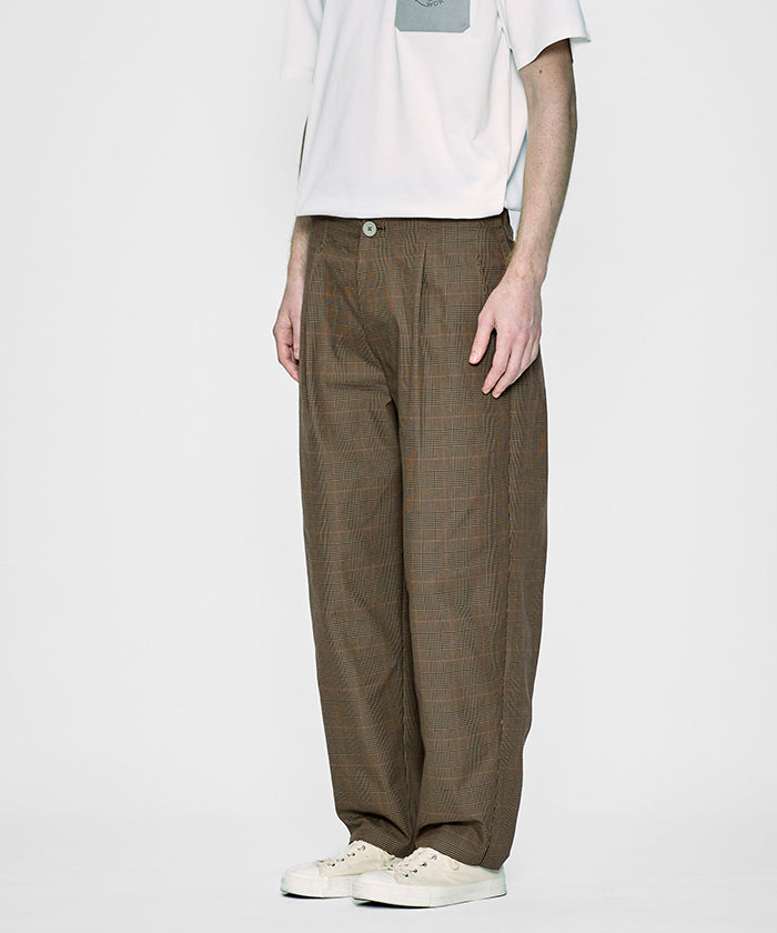 CRAFTED BY DESCENTE.LAB[ATYストレッチウーブン ワンタックカーブパンツ FLP04M]グレー6234600705メンズ HUNTING WORLD