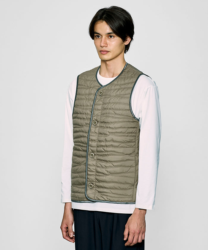 CRAFTED BY DESCENTE.LAB[ATYストレッチウーブン キルティングショートライナーコート FJK39M]ベージュ6234600632メンズ HUNTING WORLD