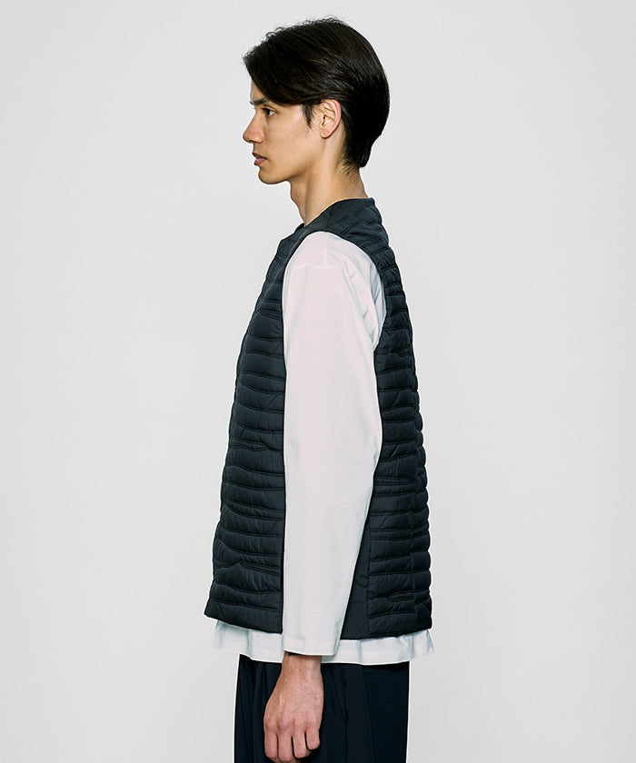 CRAFTED BY DESCENTE.LAB[ヒートナビ キルティングベスト FVE46M]ブラック6234601108メンズ HUNTING WORLD