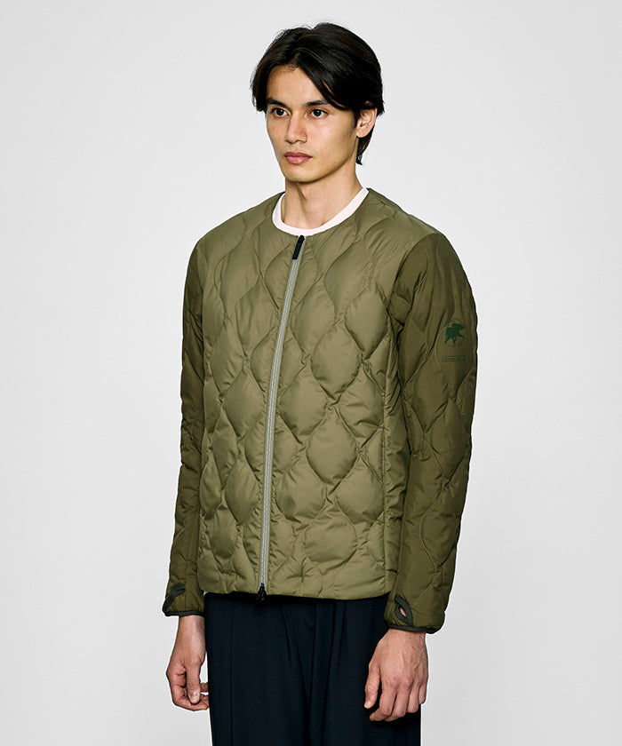 CRAFTED BY DESCENTE.LAB[インナーダウンロングスリーブシャツ FTZ45M]オリーブ6234601046メンズ HUNTING WORLD