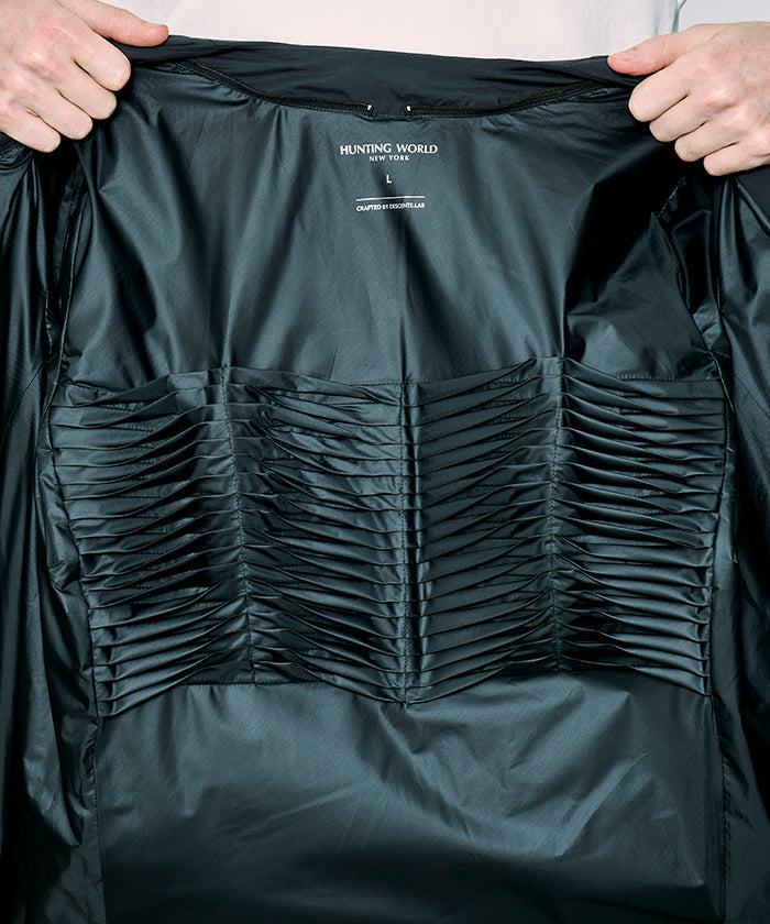 CRAFTED BY DESCENTE.LAB[インナーダウンロングスリーブシャツ FTZ45M]ブラック6234601008メンズ HUNTING WORLD