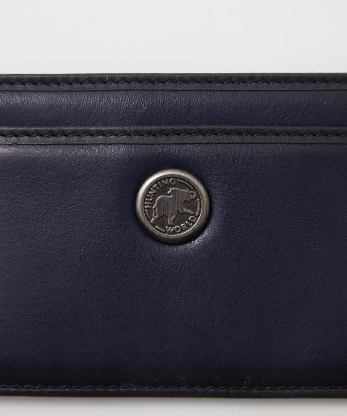 バチューレザー[パスケース388BLA]ネイビー6119038078 HUNTING WORLD