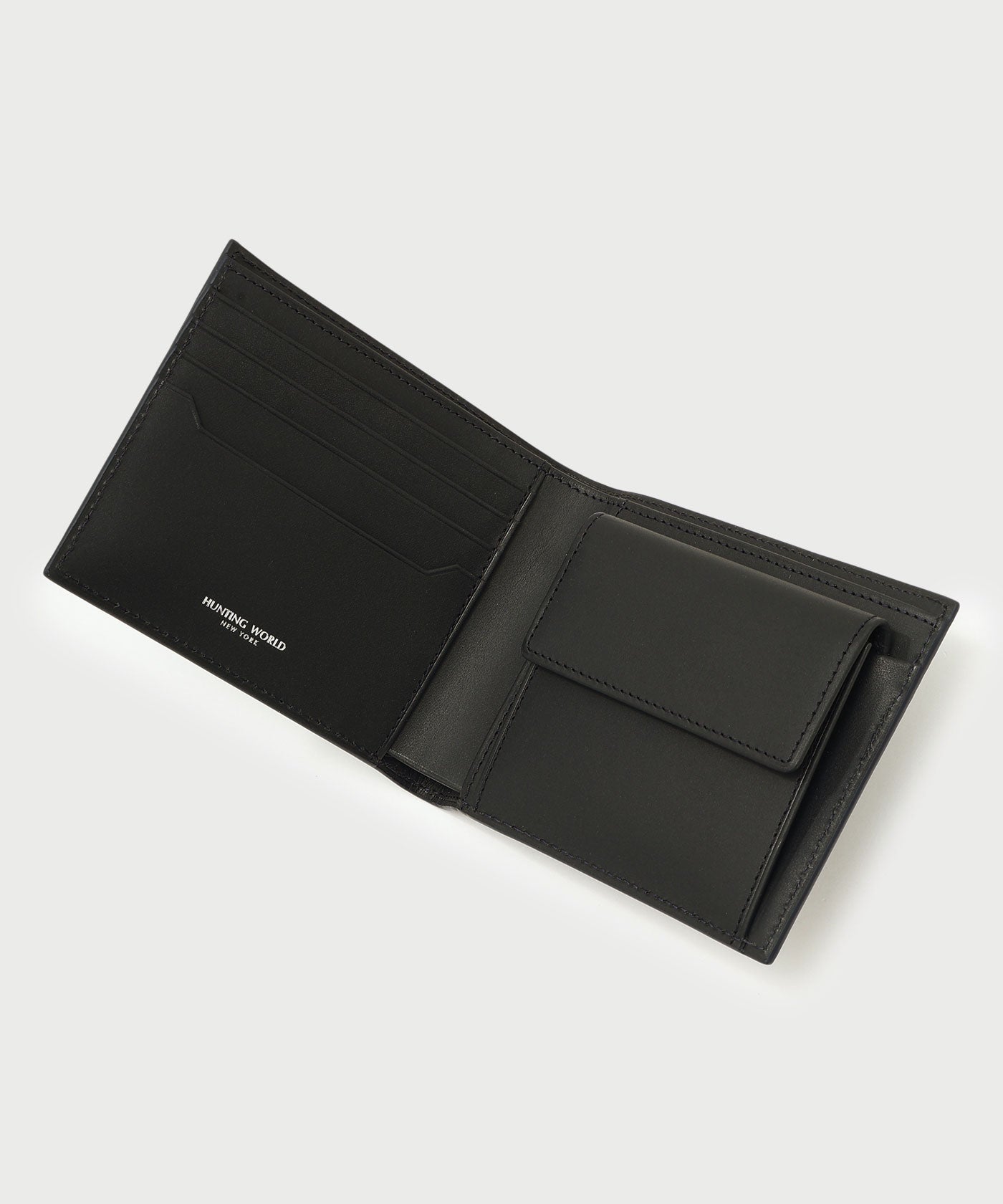クリスタルグレイン[フォールデッドウォレット 371CGR]ブラック6119203008 HUNTING WORLD