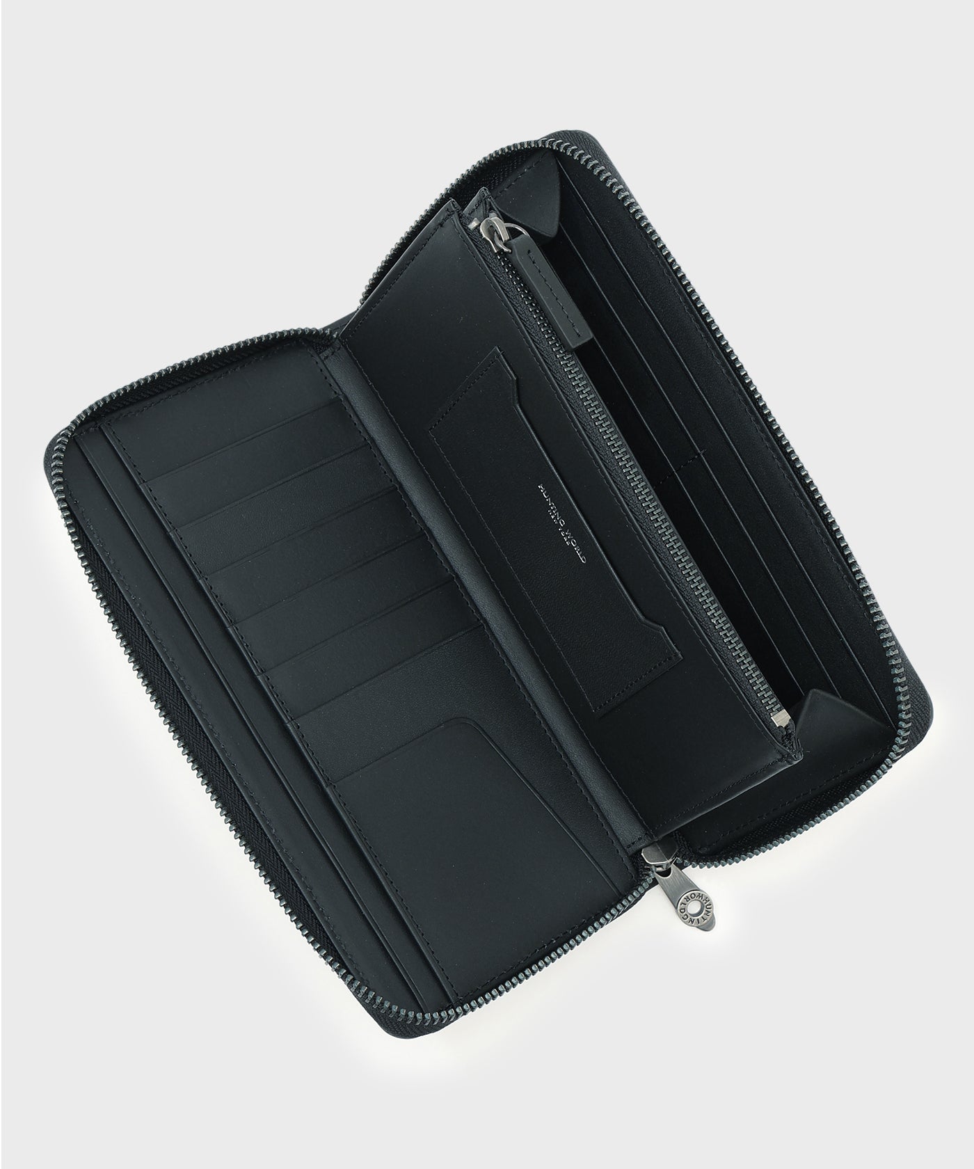 クリスタルグレイン[ロングジップウォレット 370CGR]ネイビー6119202978 HUNTING WORLD