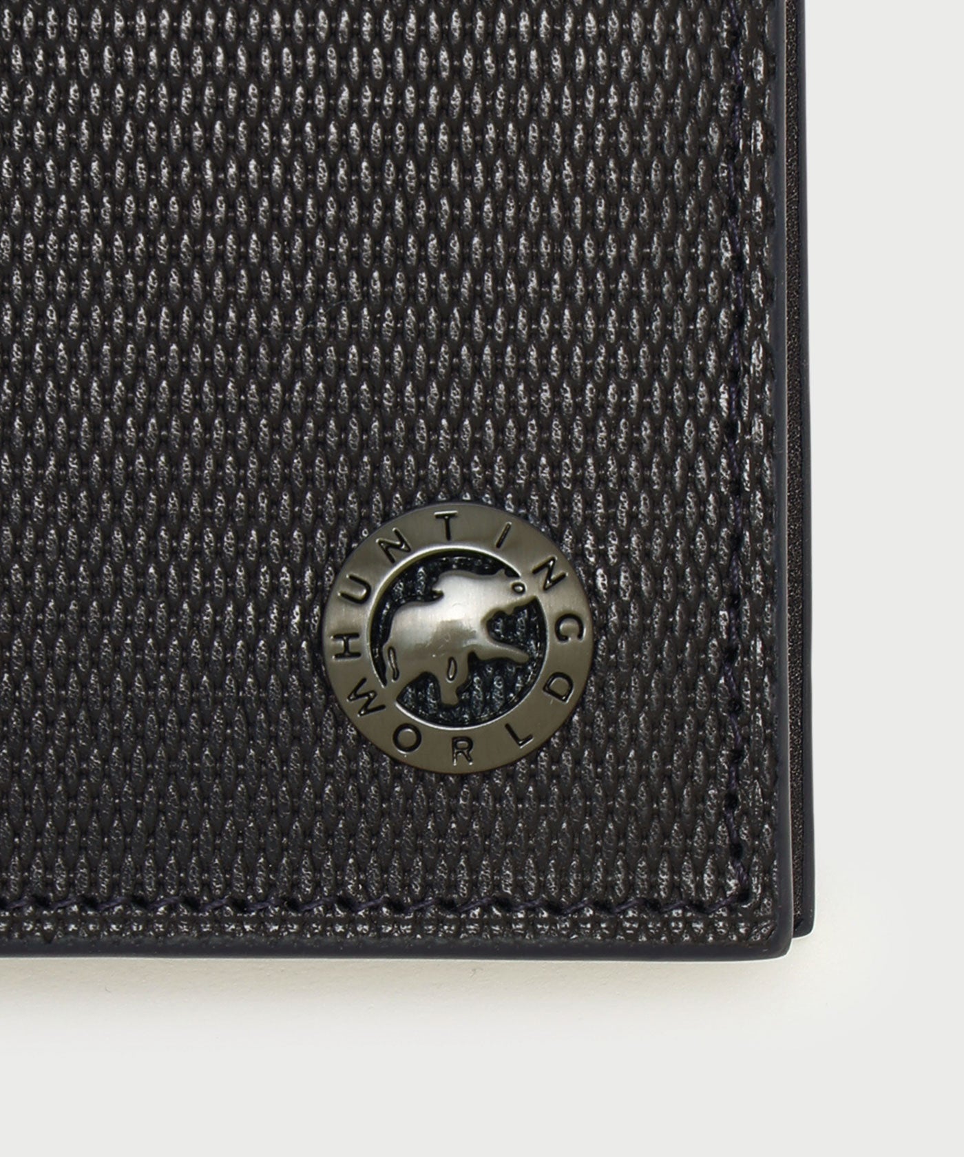 クリスタルグレイン[フォールデッドウォレット 371CGR]ブラック6119203008 HUNTING WORLD