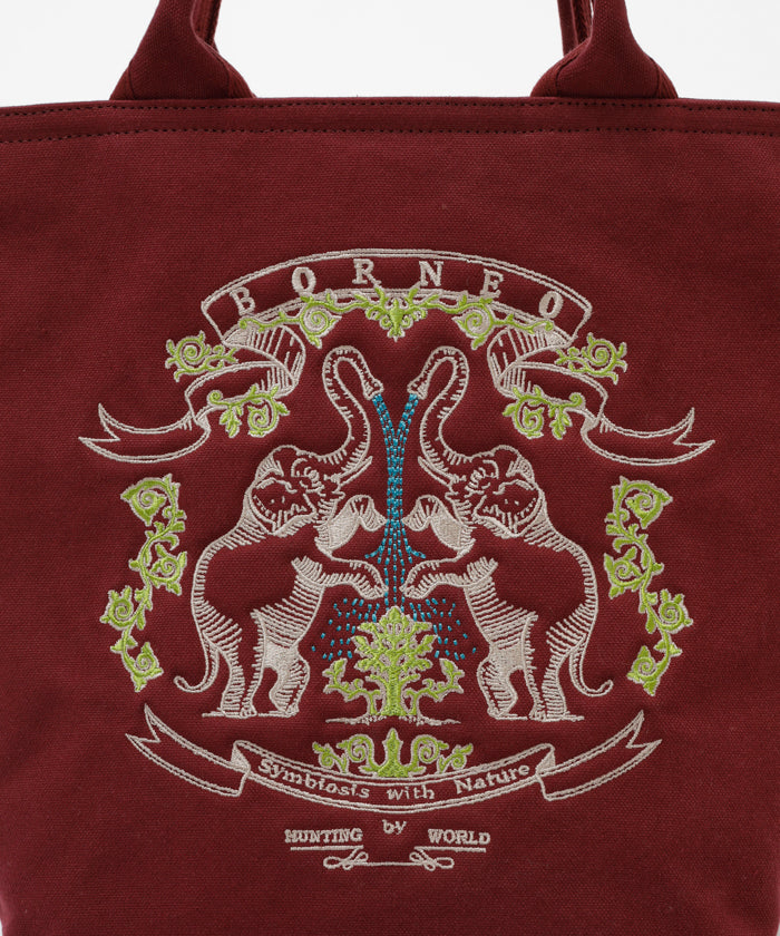 ボルネオチャリティー[トートバッグ 7844BNO]バーガンディ6108432018 HUNTING WORLD