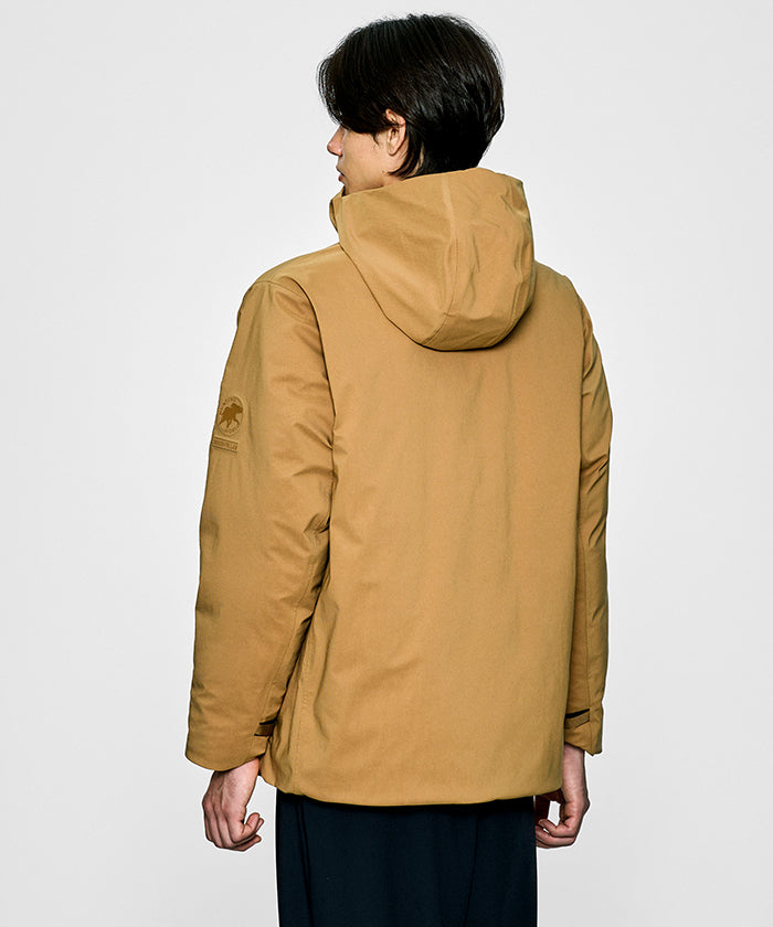 CRAFTED BY DESCENTE.LAB[オルタネイトリーウェーブ ダウンフードジャケット FDJ11M]キャメル6234600234メンズ HUNTING WORLD