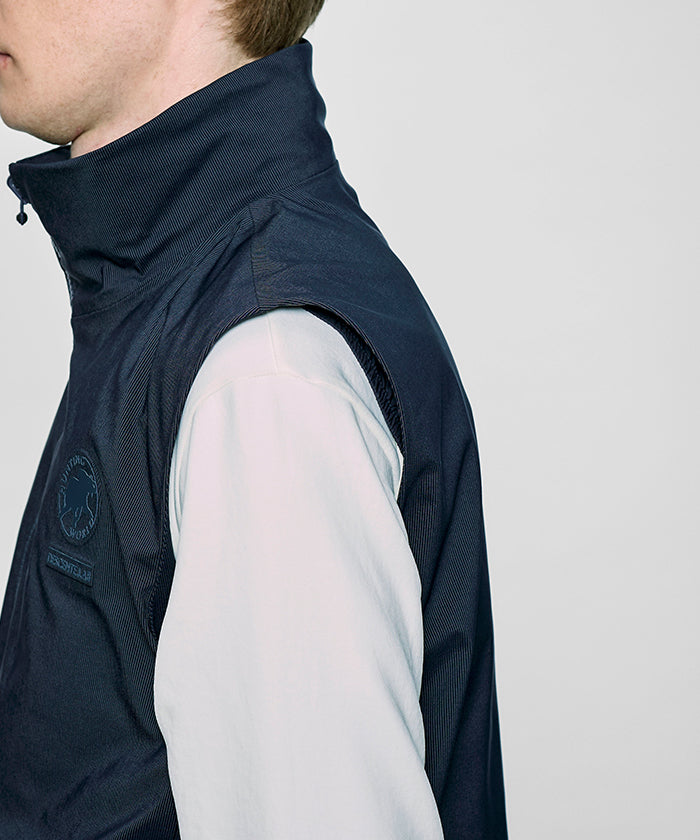 CRAFTED BY DESCENTE.LAB[オルタネイトリーウェーブ ダウンベスト FVE12M]ネイビー6234600378メンズ HUNTING WORLD